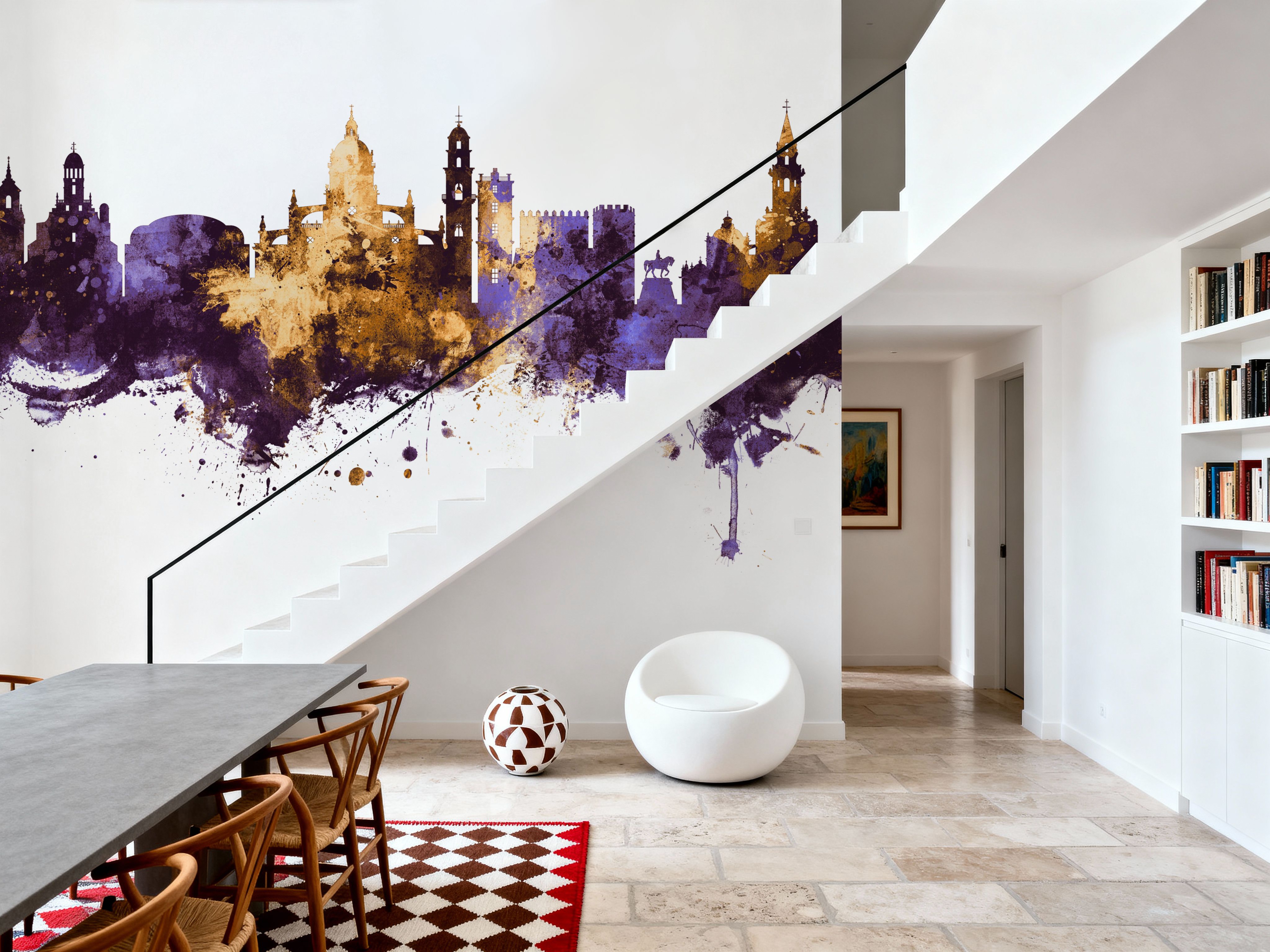 Jerez Spain Skyline Purple & Gold