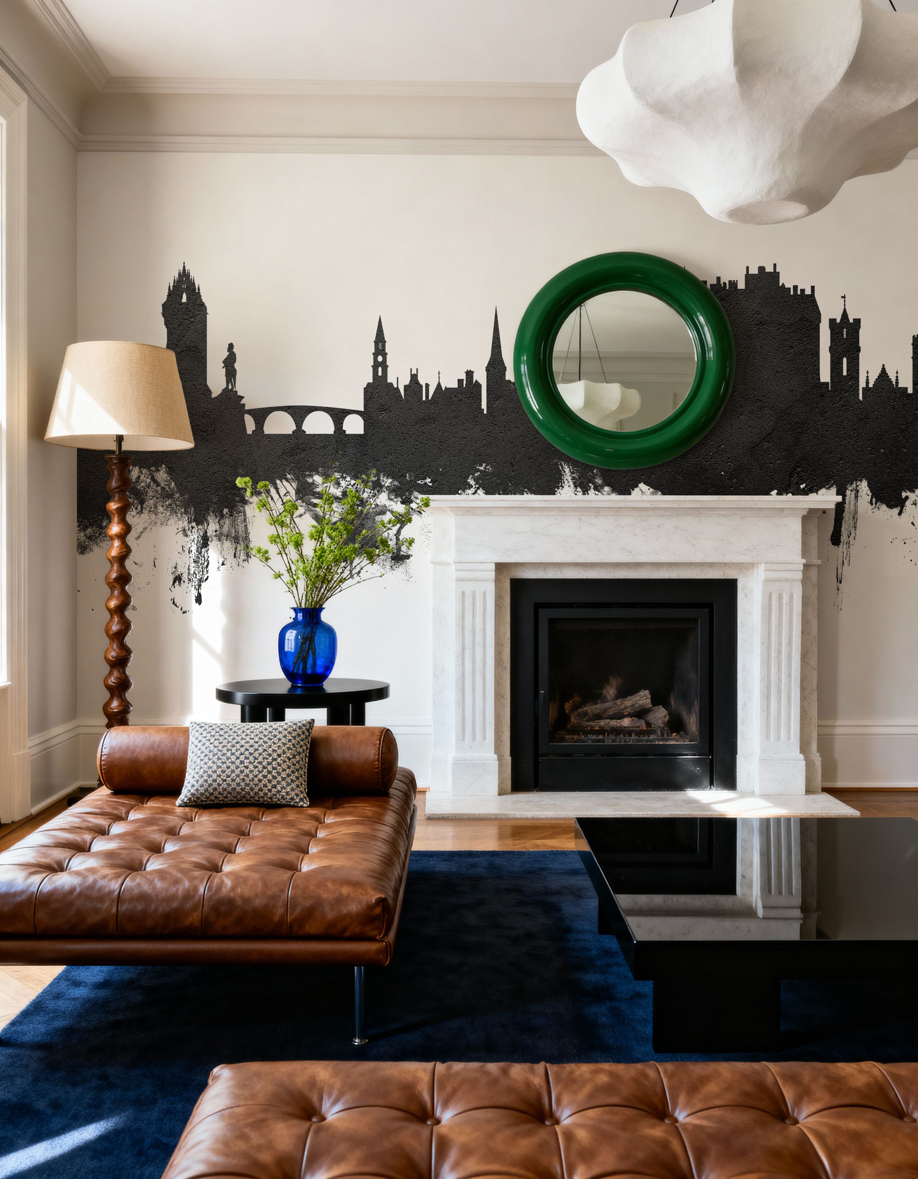 Stirling Scotland Skyline Black & White