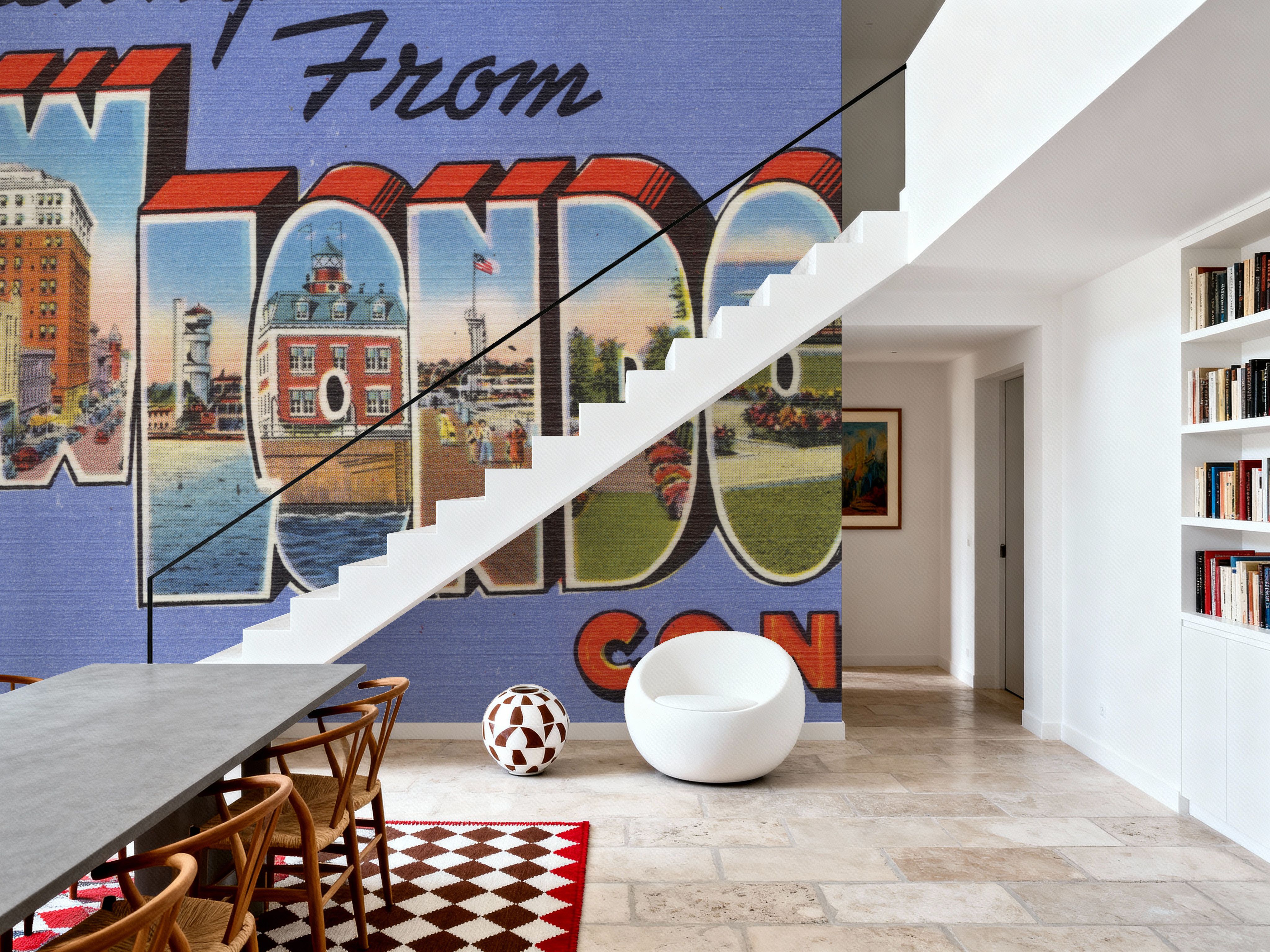 Greetings from New London - Screenprint Postcard