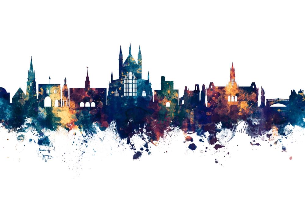 Winchester England Skyline Blue & Bronze