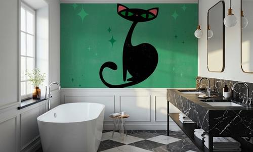 Retro Cat, Green