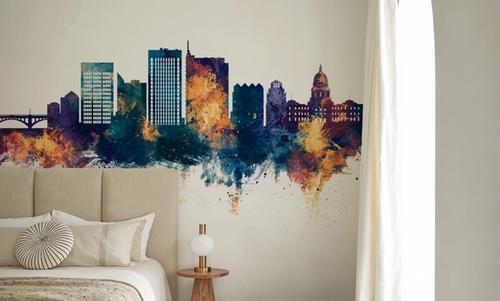 Boise Idaho Skyline Blue & Bronze