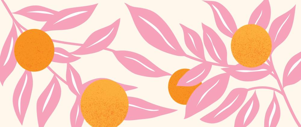 Stylized Flowers in Pink