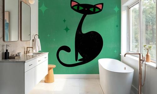 Retro Cat, Green