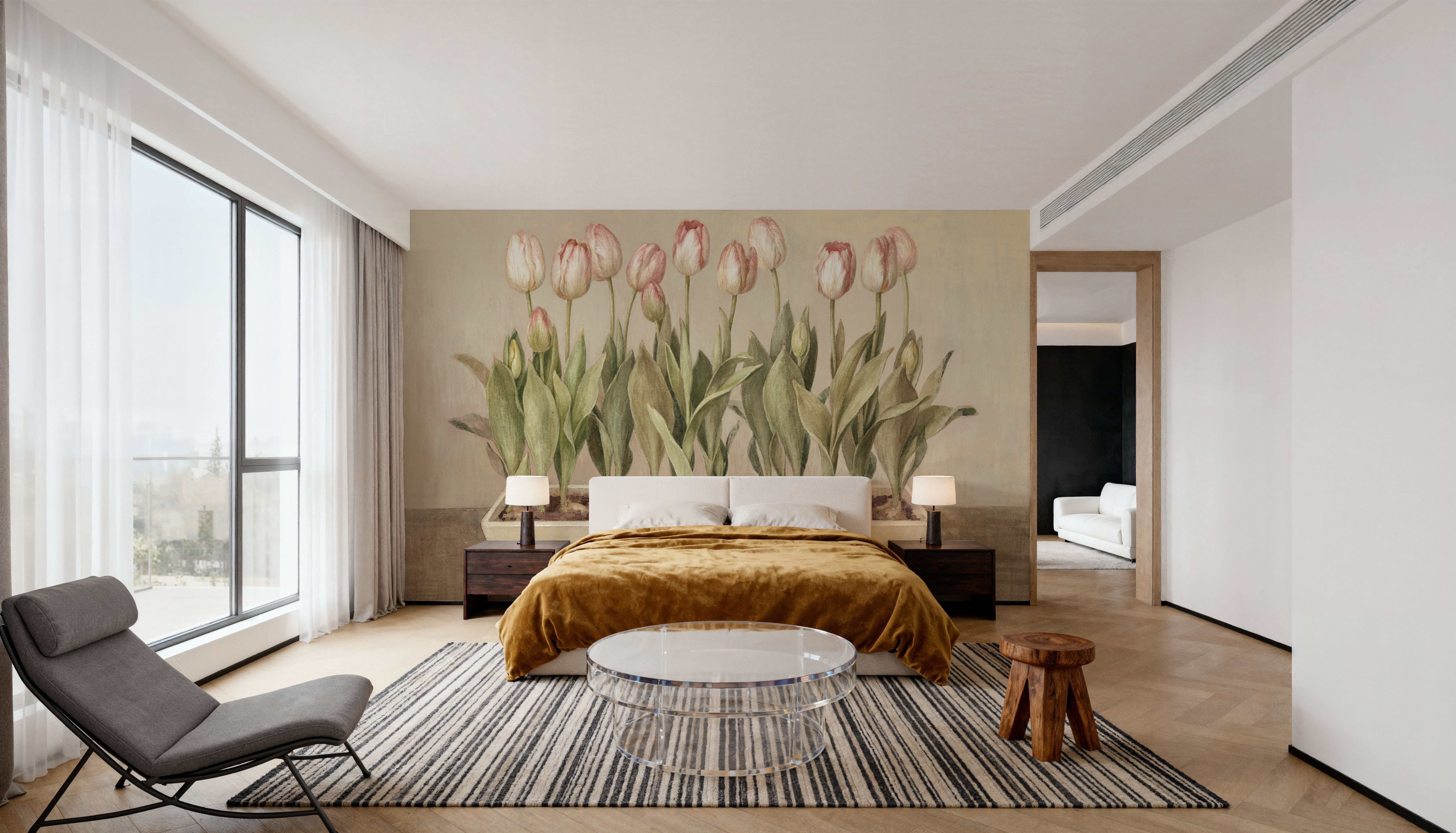 Tulip Friends II, Behang