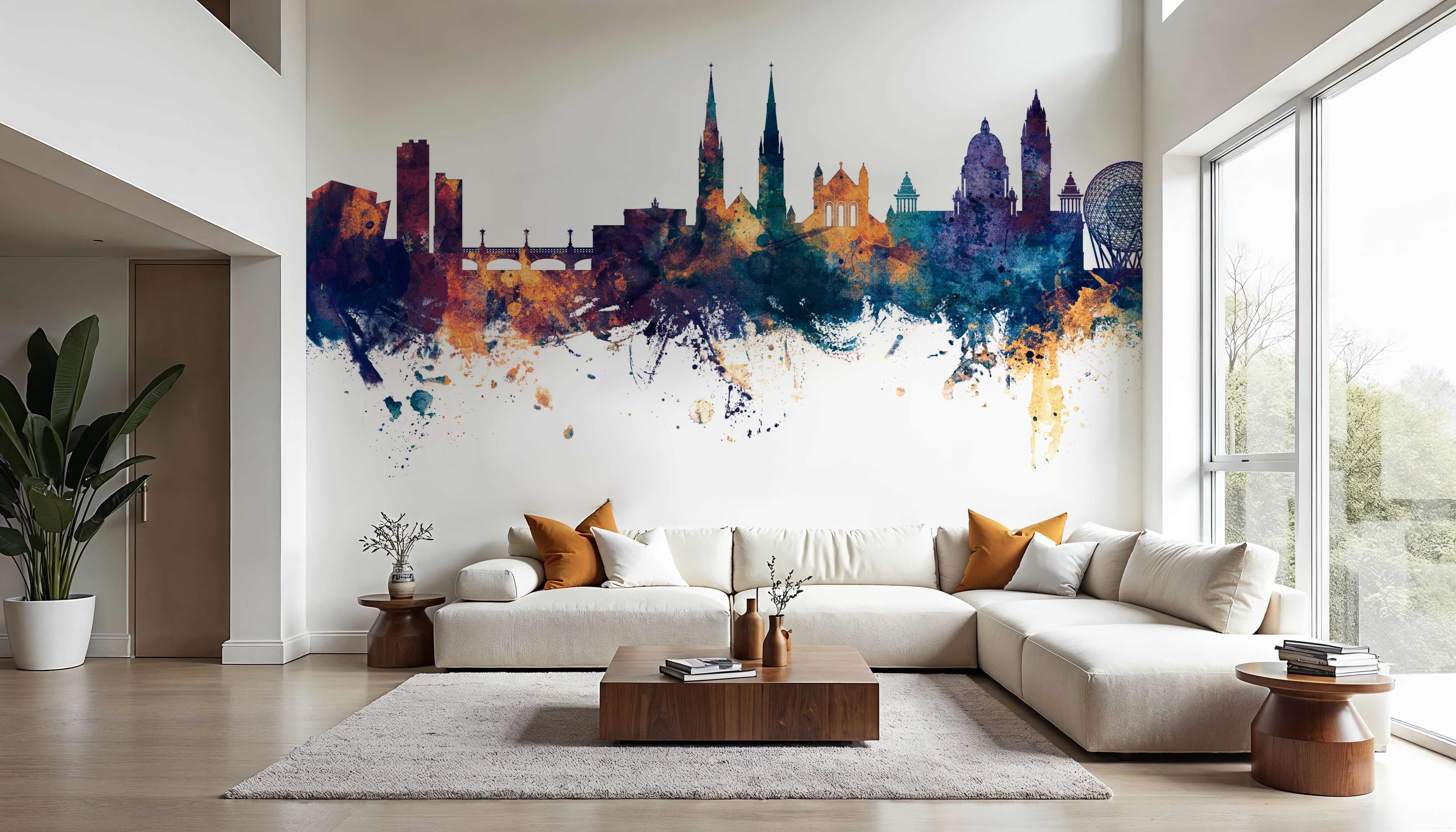 Belfast Northern Ireland Skyline Blue & Bronze