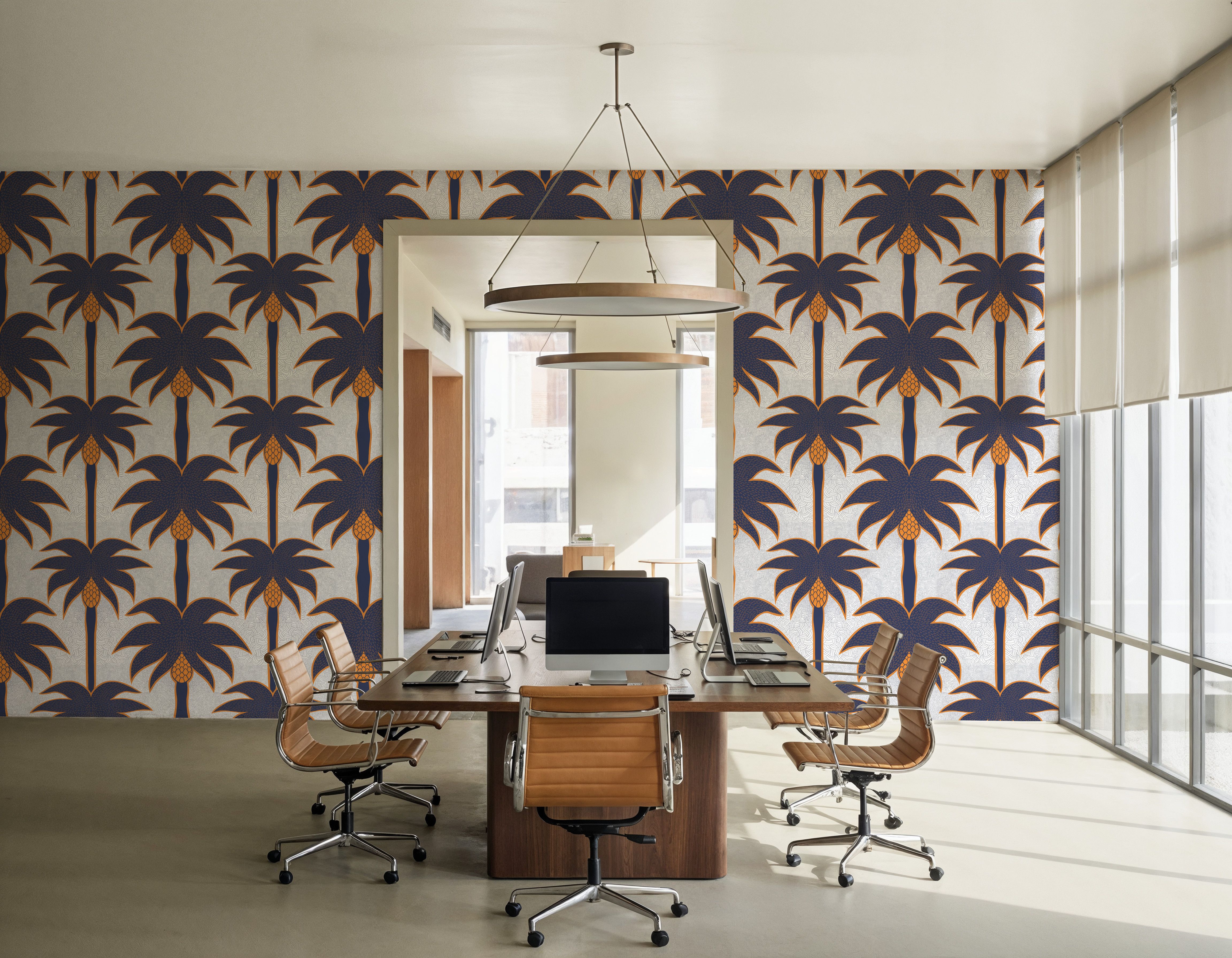 Graphic Palms, Grape