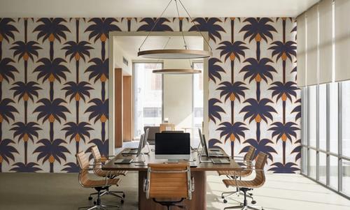 Graphic Palms, Grape