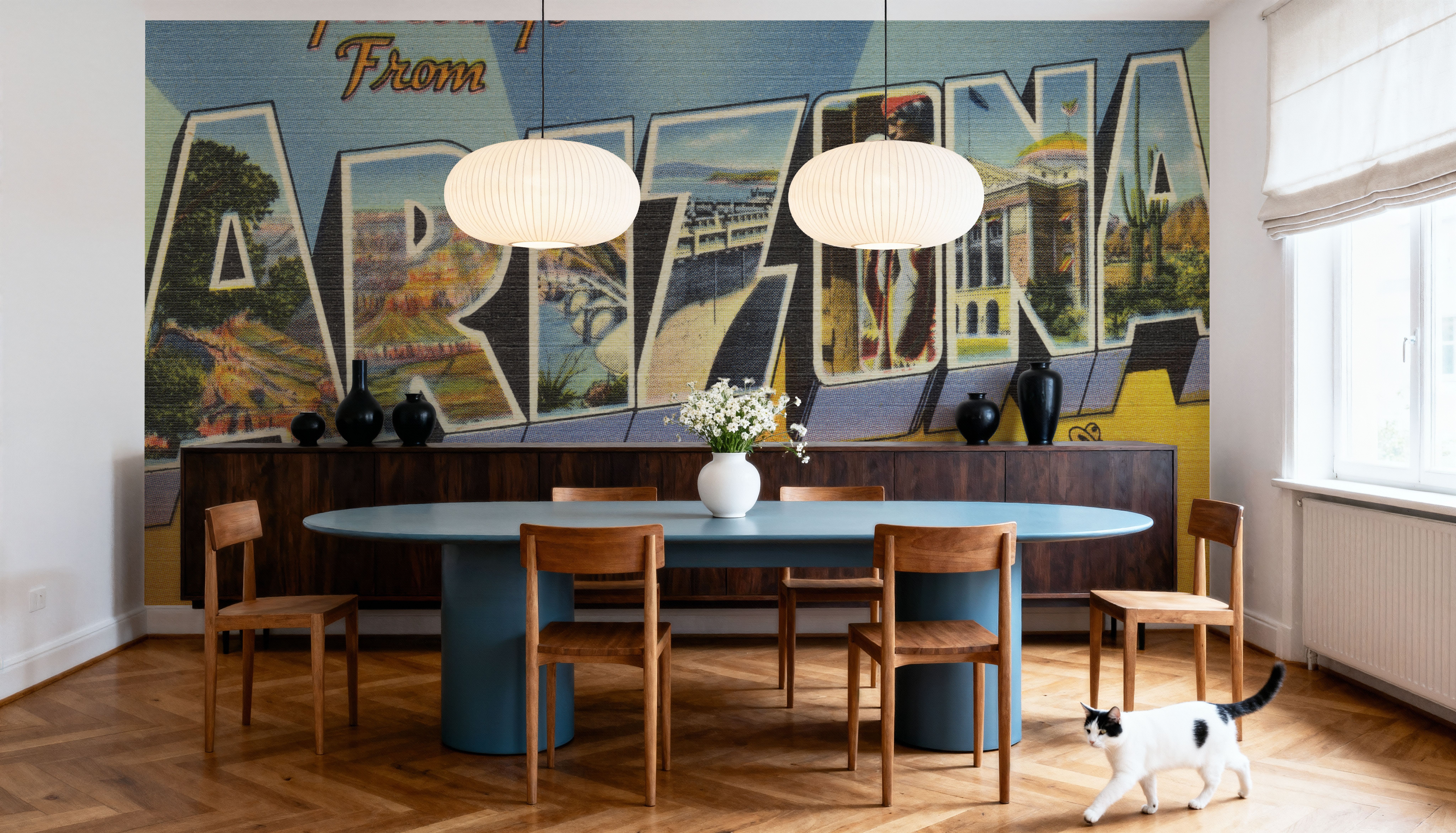 Greetings from Arizona - Screenprint Postcard, Behang