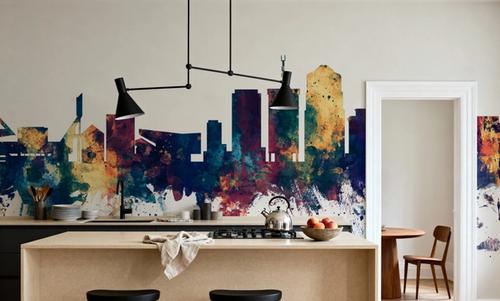 Tucson Arizona Skyline Blue & Bronze