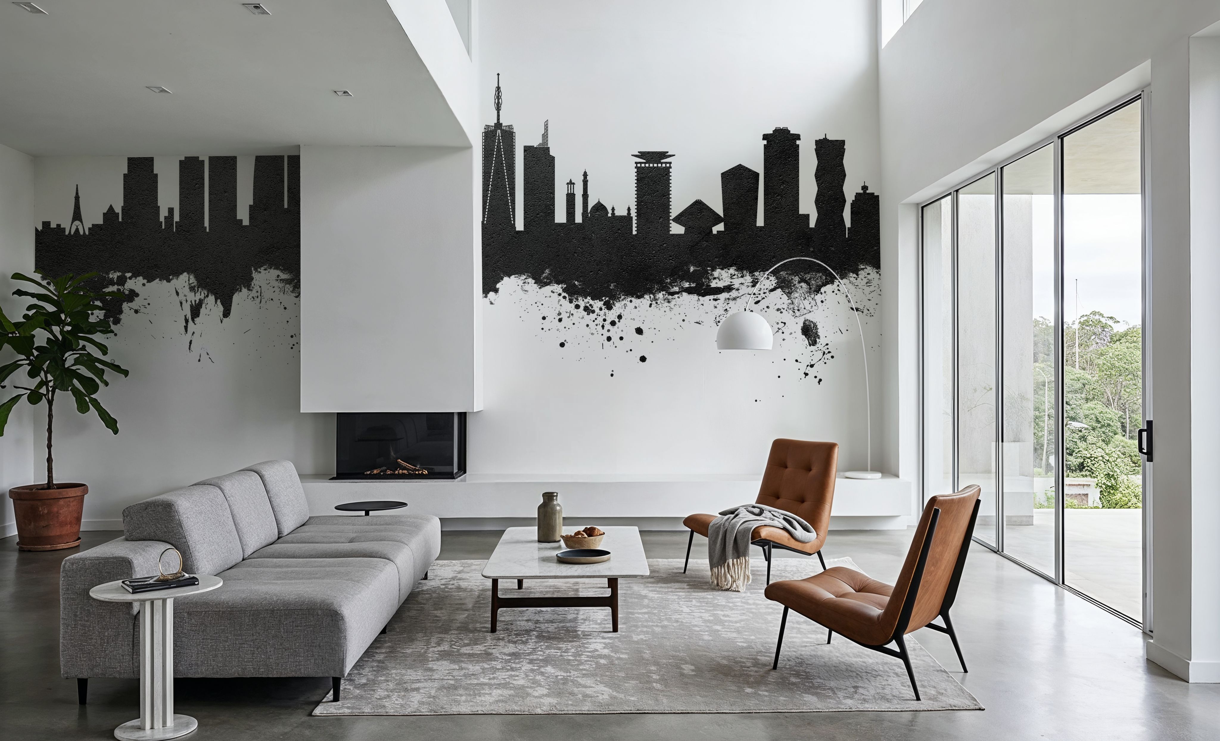 Nairobi Kenya Skyline Black & White, Wallpaper