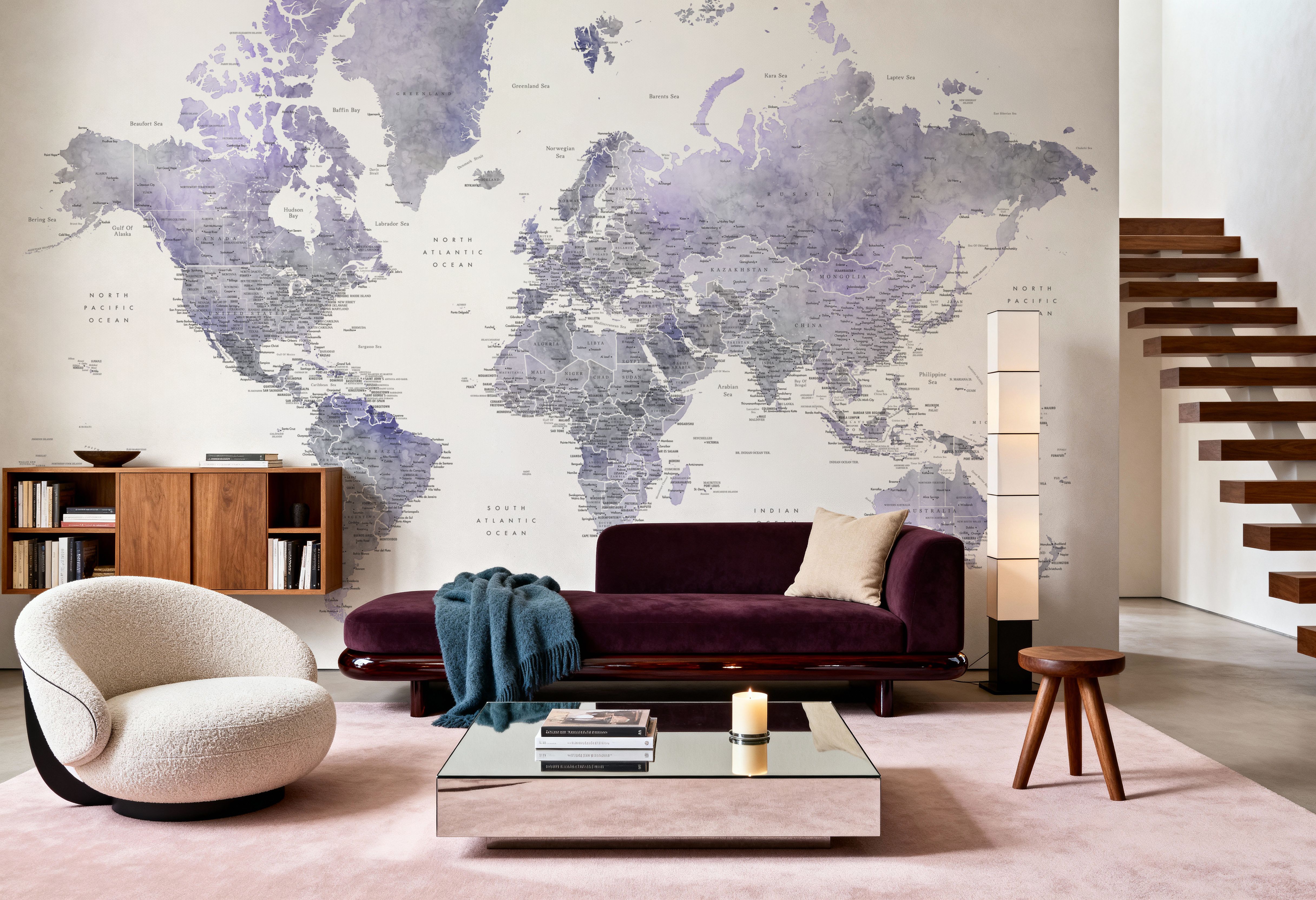 World Map Cities - Lilas