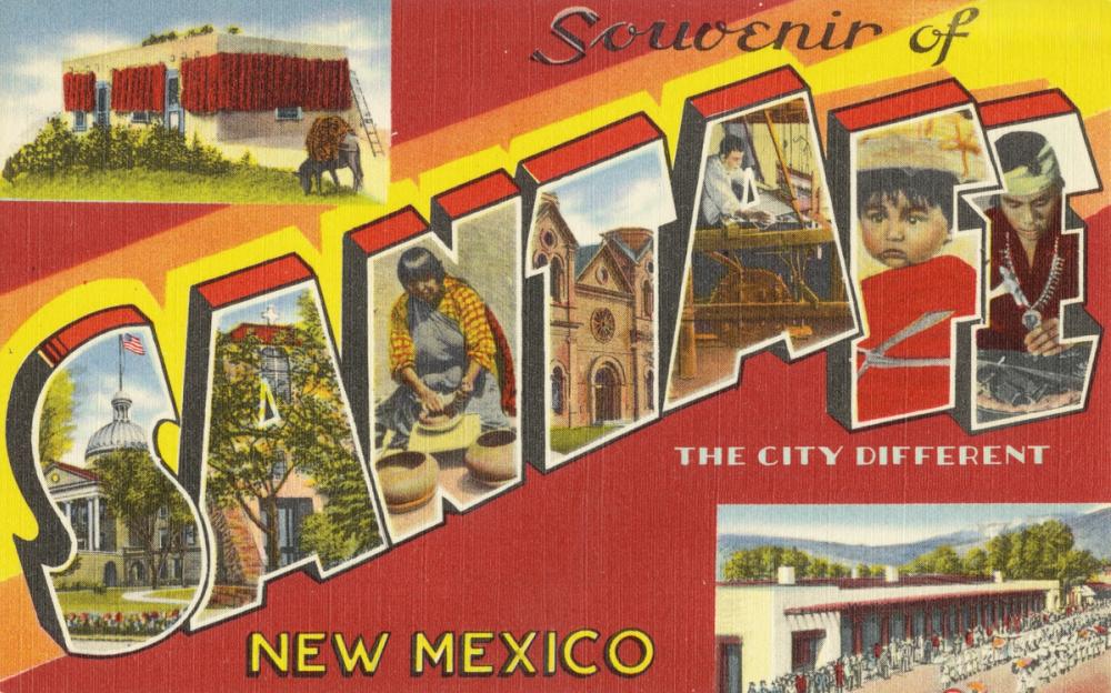 Greetings from Santa Fe - Screenprint Postcard