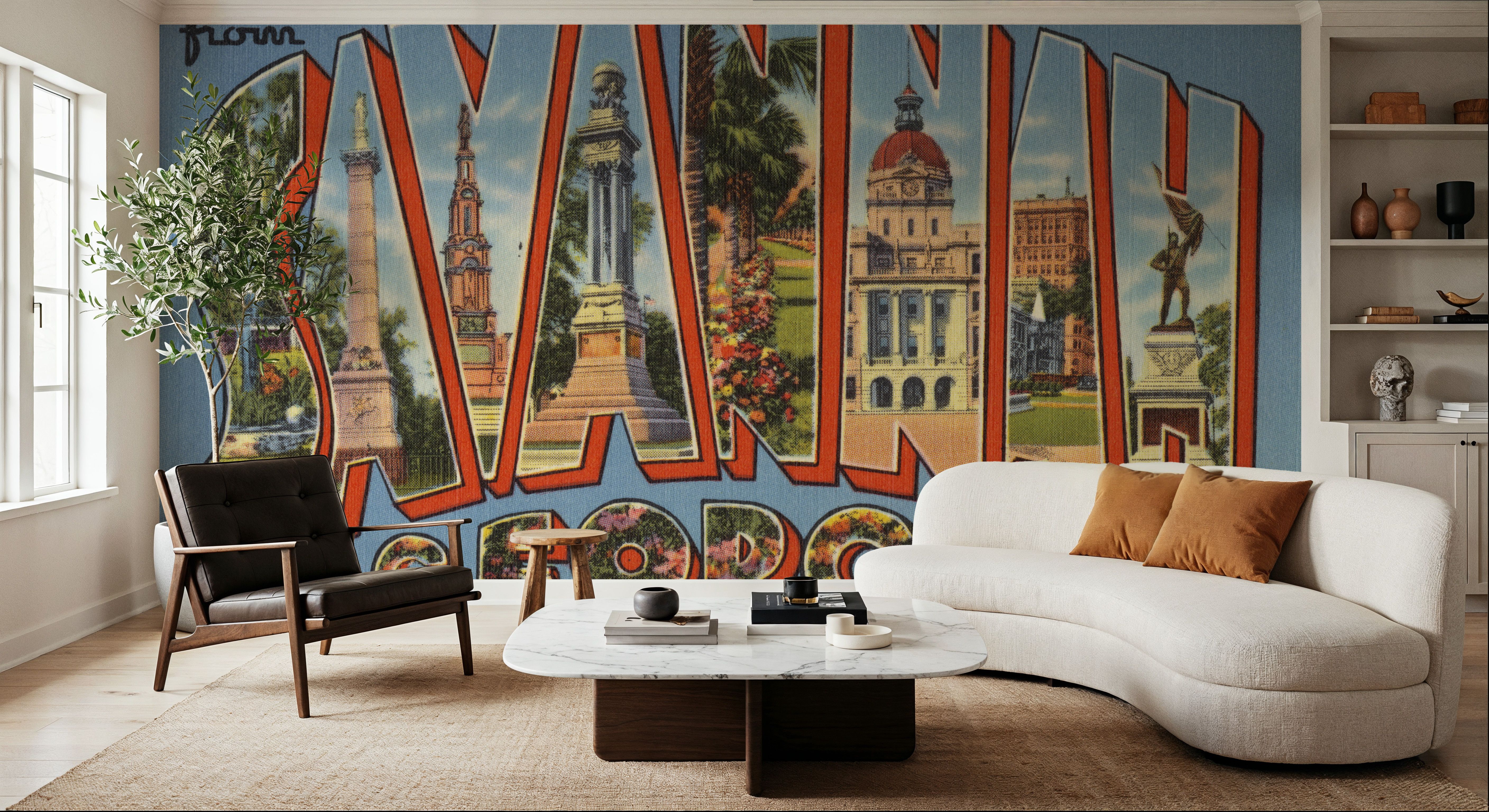 Greetings from Savannah - Screenprint Postcard