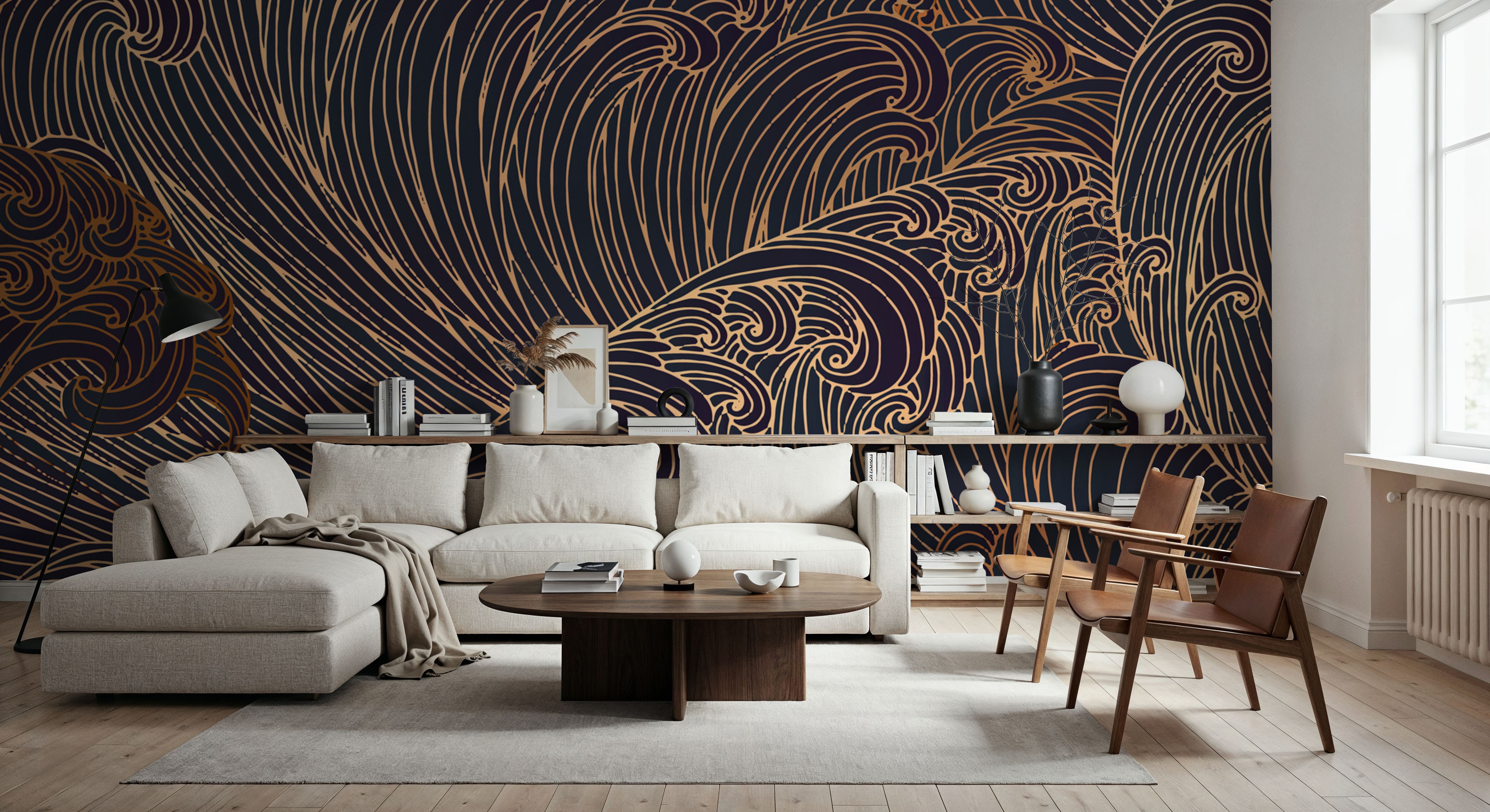 Deco Waves, Wallpaper