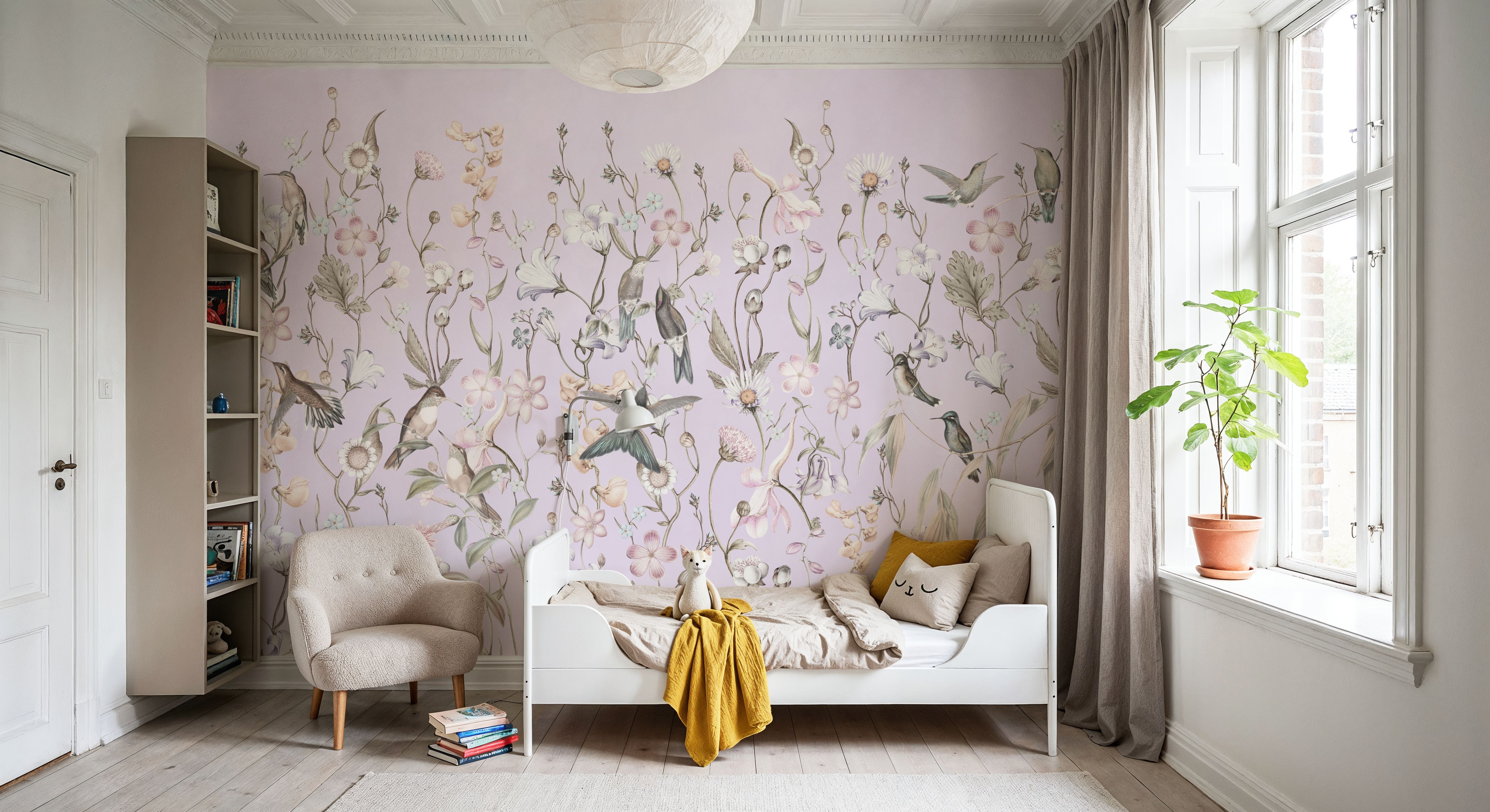 Bird Garden Purple, Behang