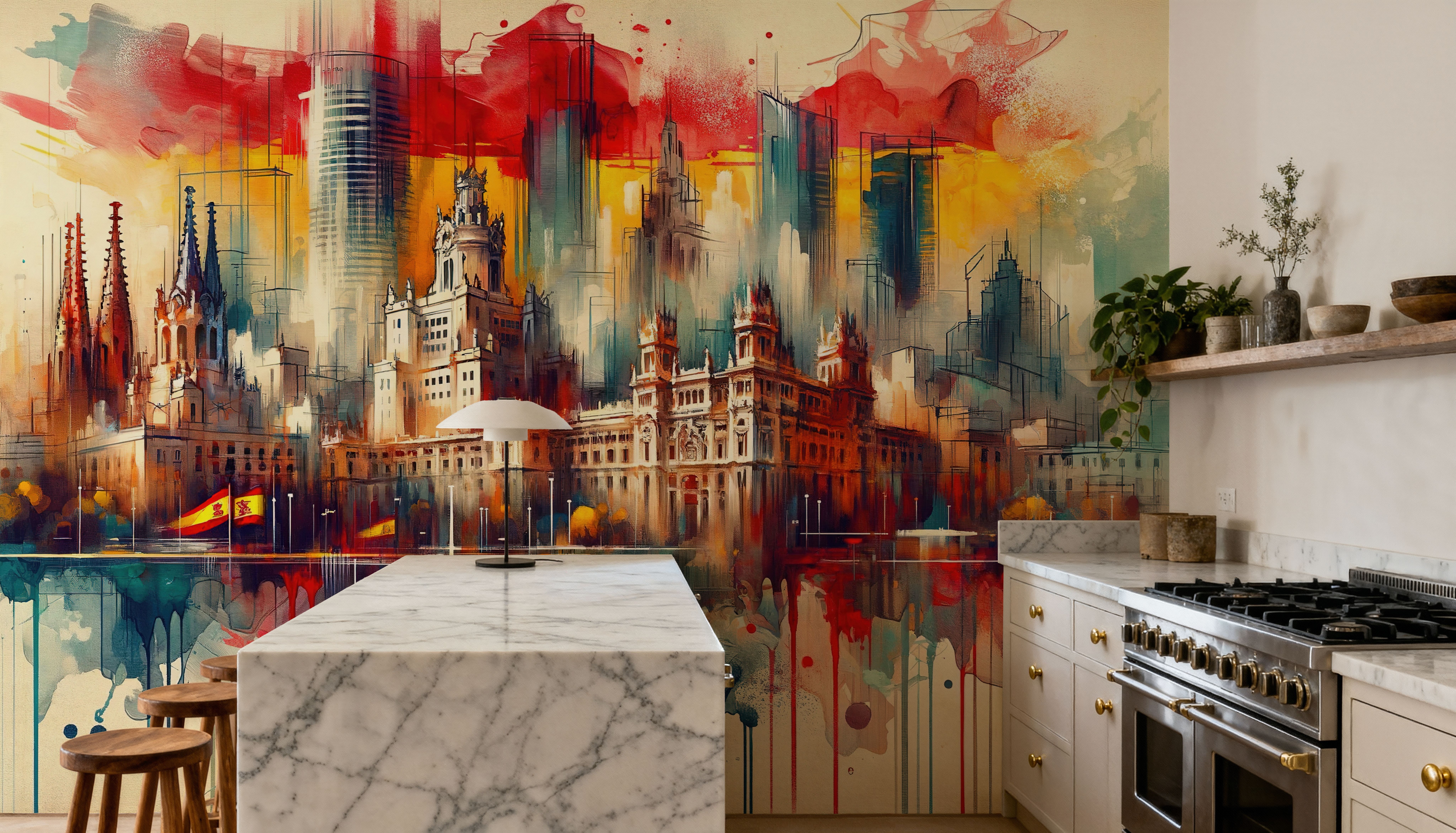 Watercolor Landmarks Spain