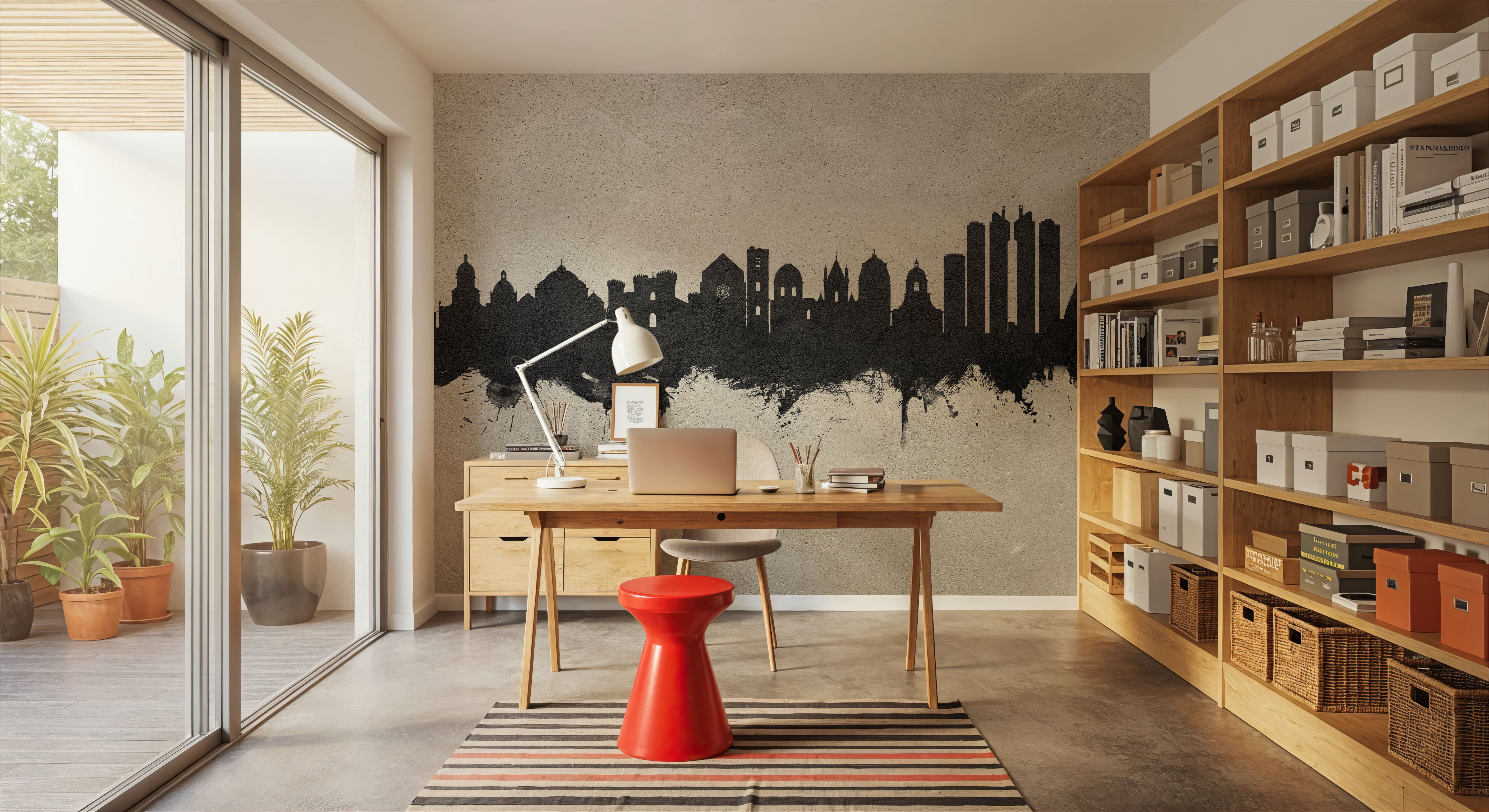 Naples Italy Skyline Concrete, Wallpaper