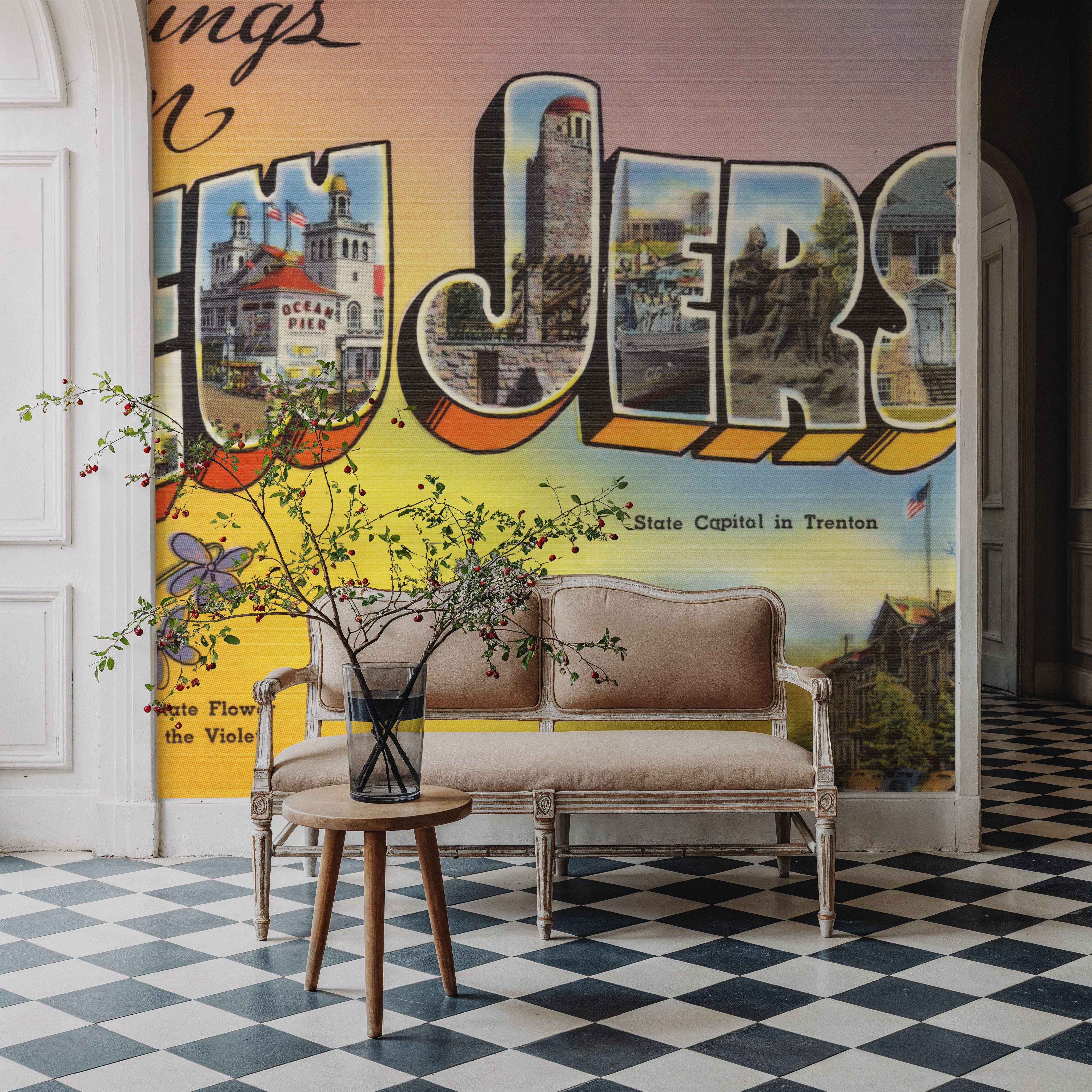 Greetings from New Jersey - Screenprint Postcard