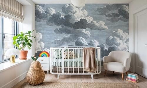 Intaglio Clouds, Ink Blue