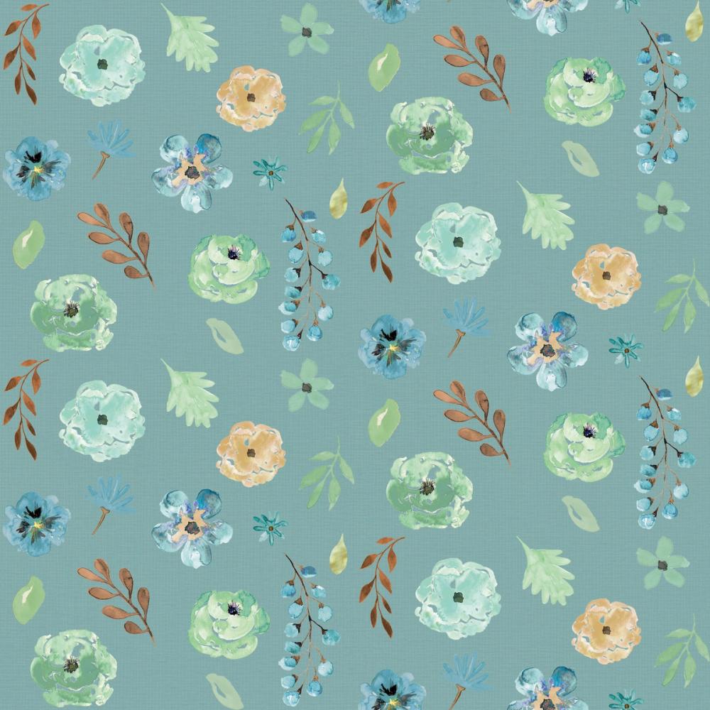 Flutterby Flowers Blue