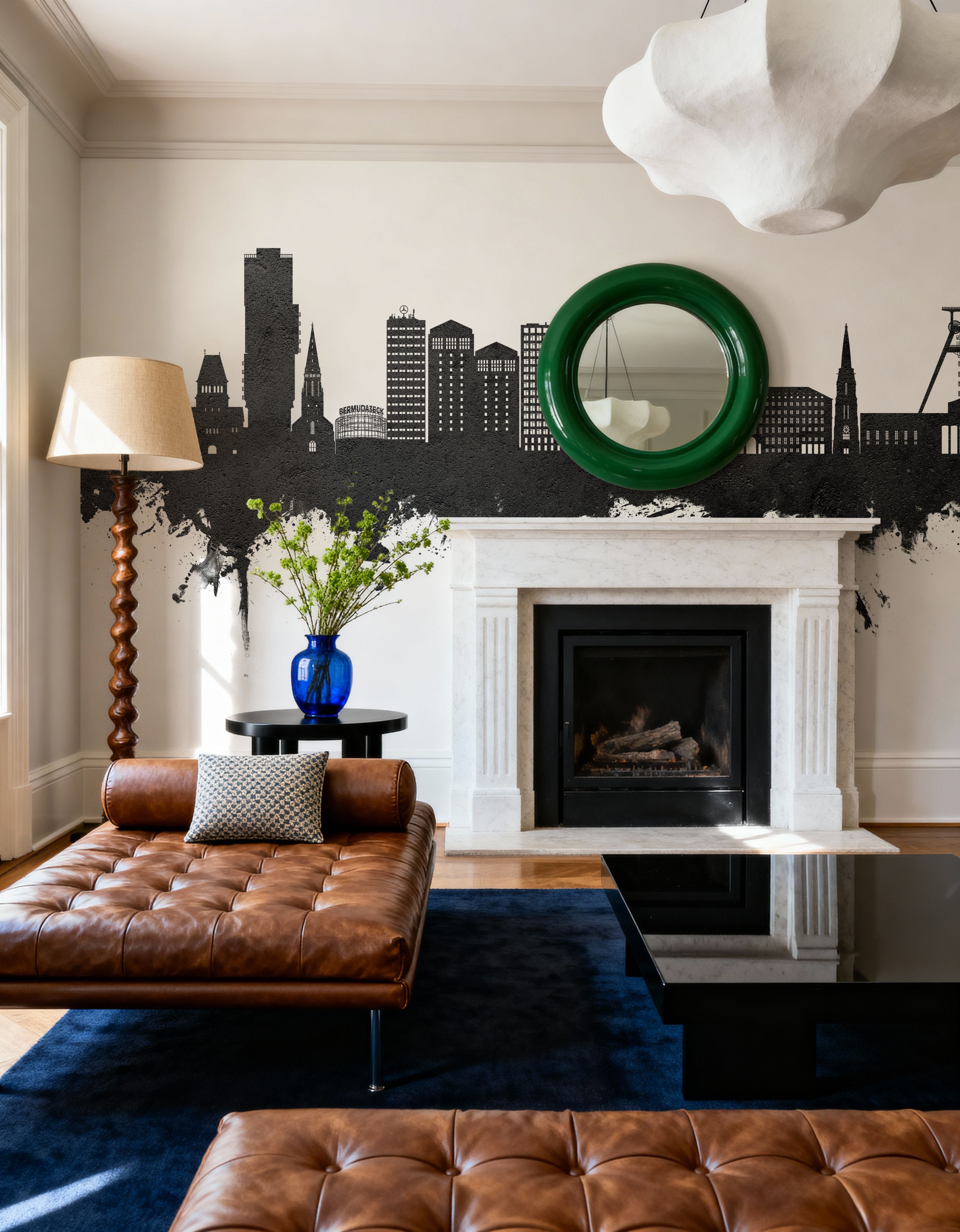 Bochum Germany Skyline Black & White