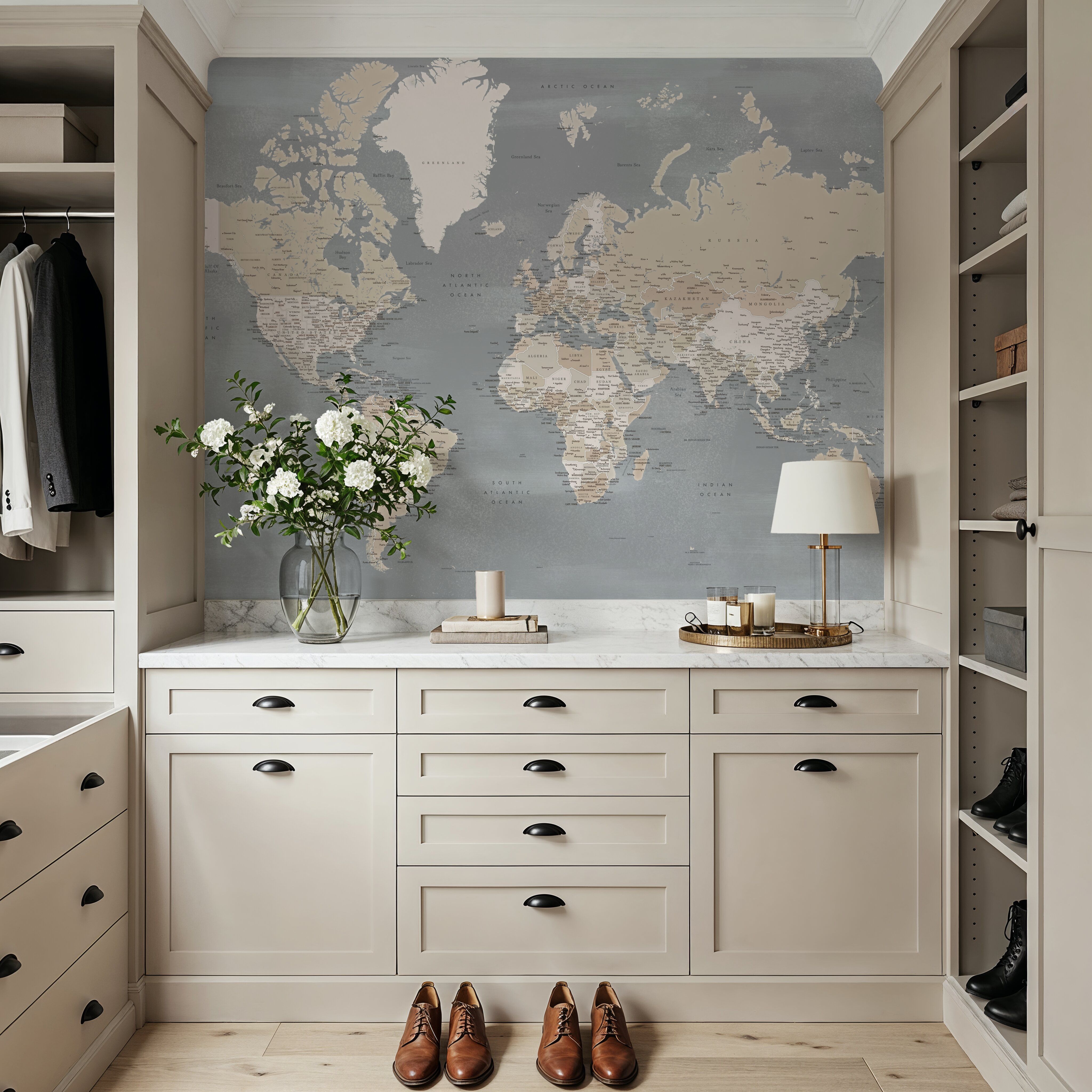 World Map Cities - Landers