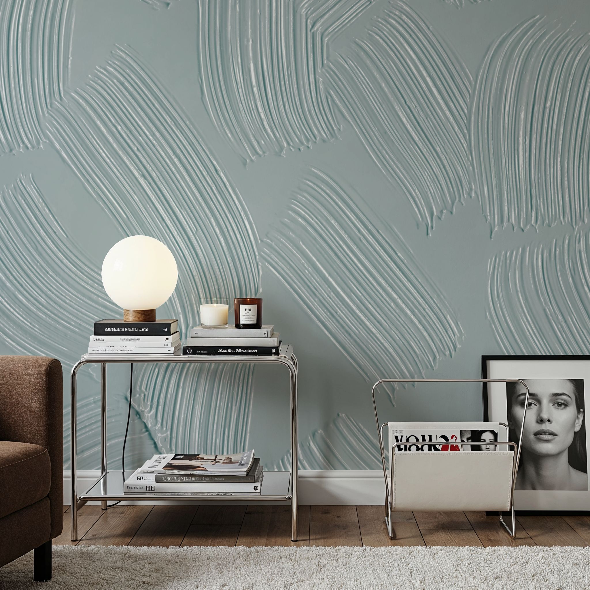 Stylized Brush Strokes, Seafoam