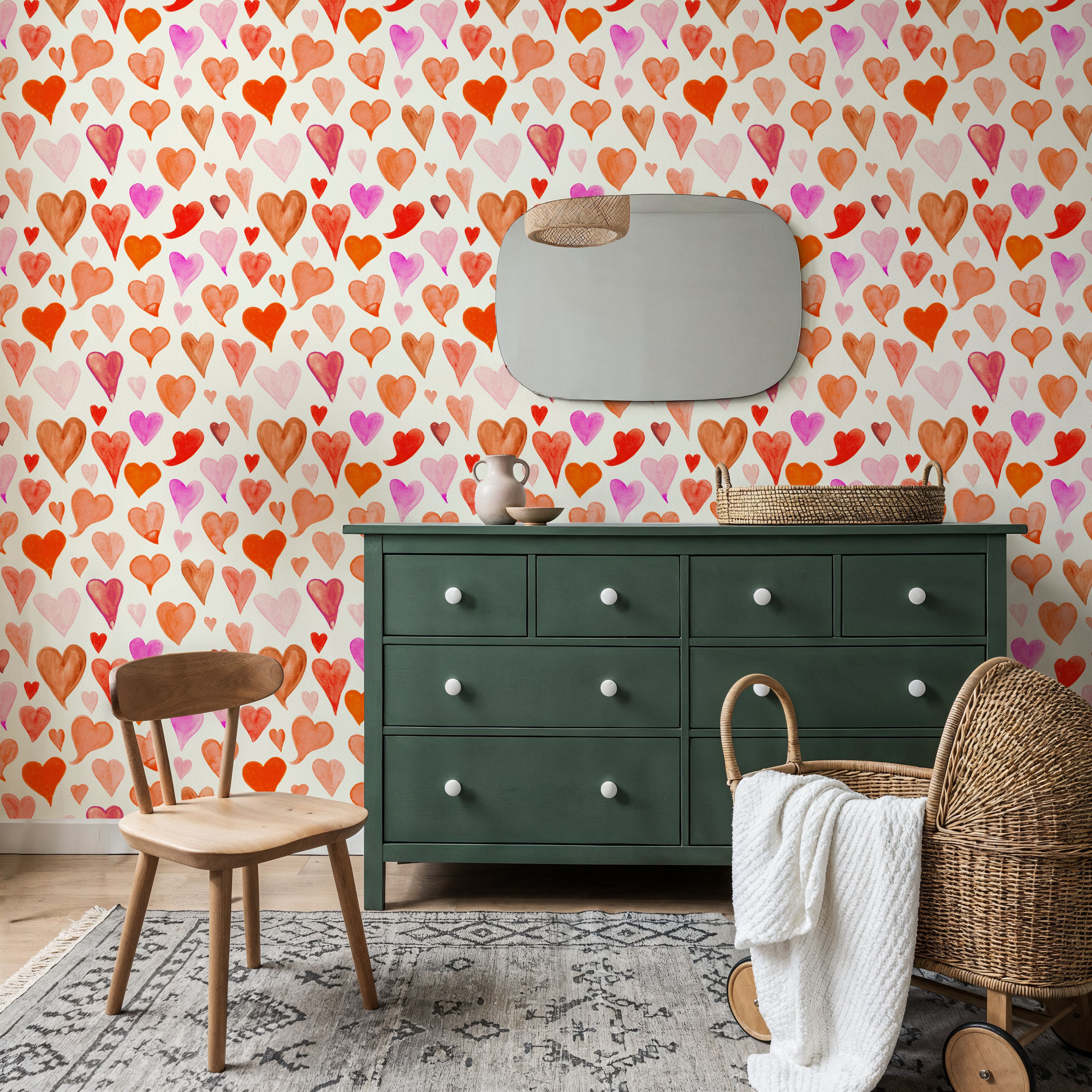 Red Painted Hearts
