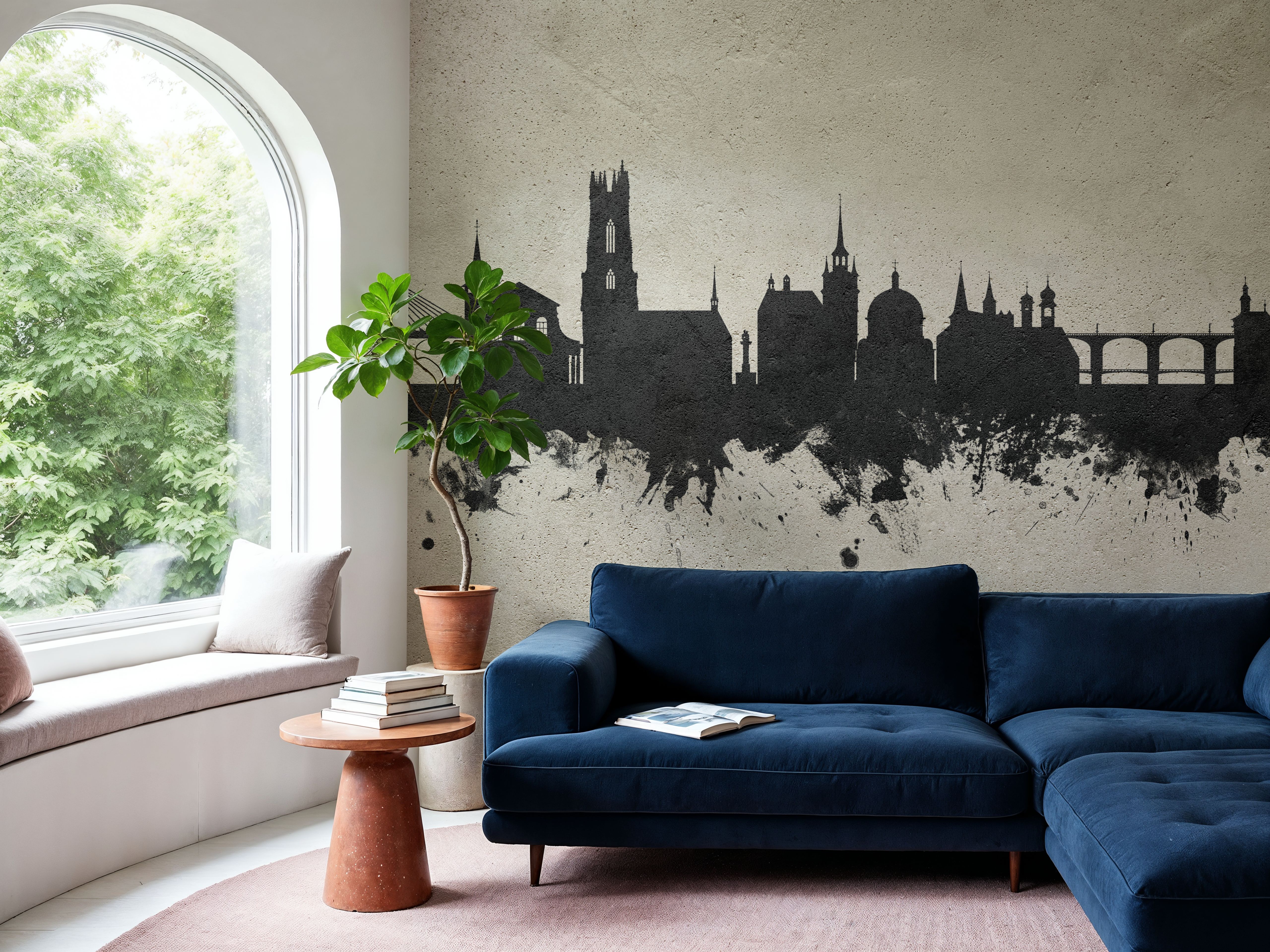 Fribourg Switzerland Skyline Concrete