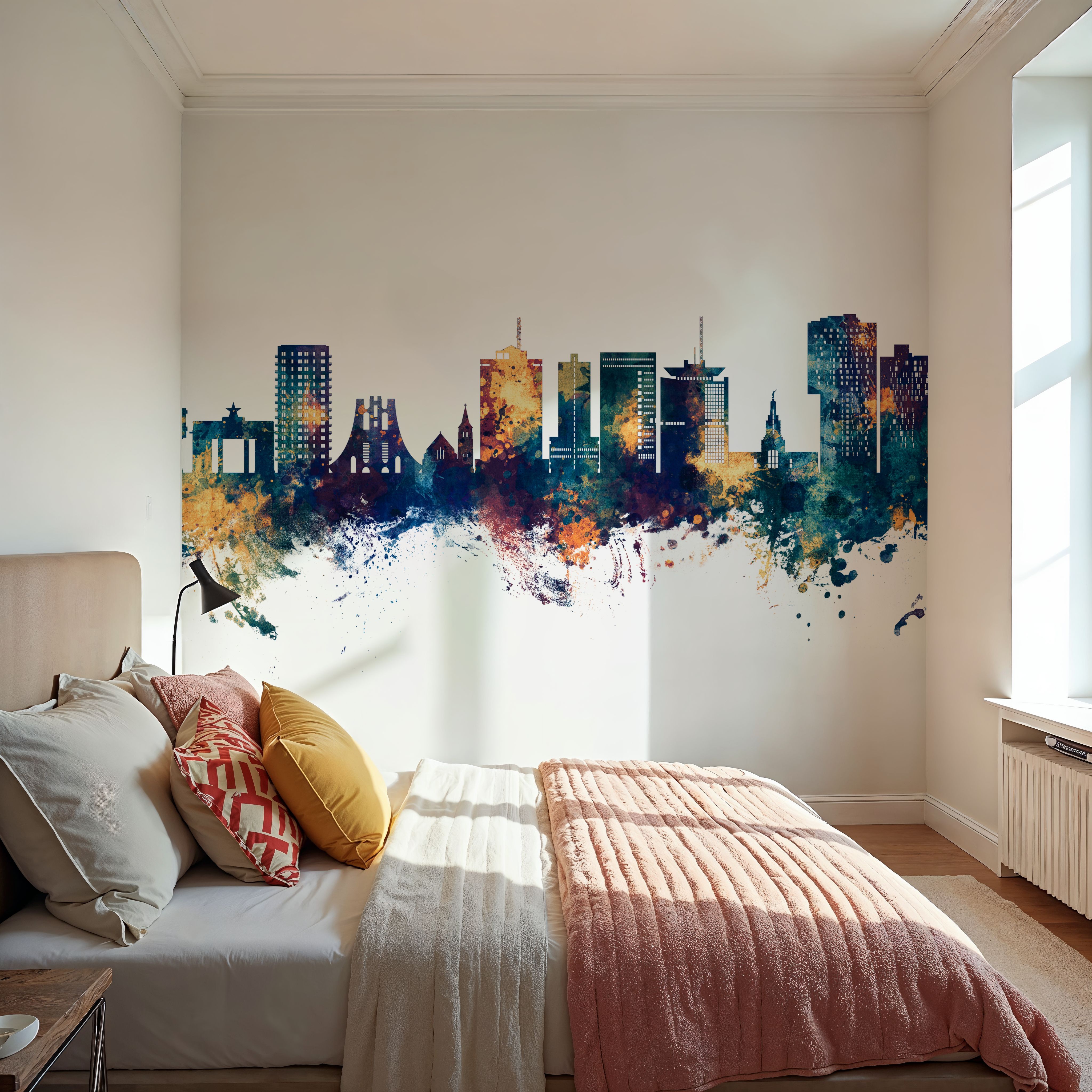 Accra Ghana Skyline Blue & Bronze