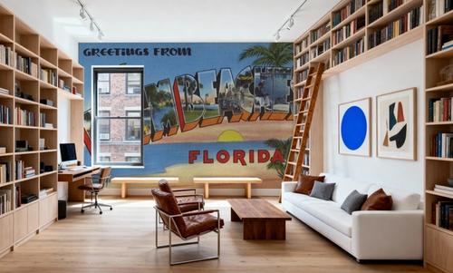 Greetings from Palm Beaches - Screenprint Postcard