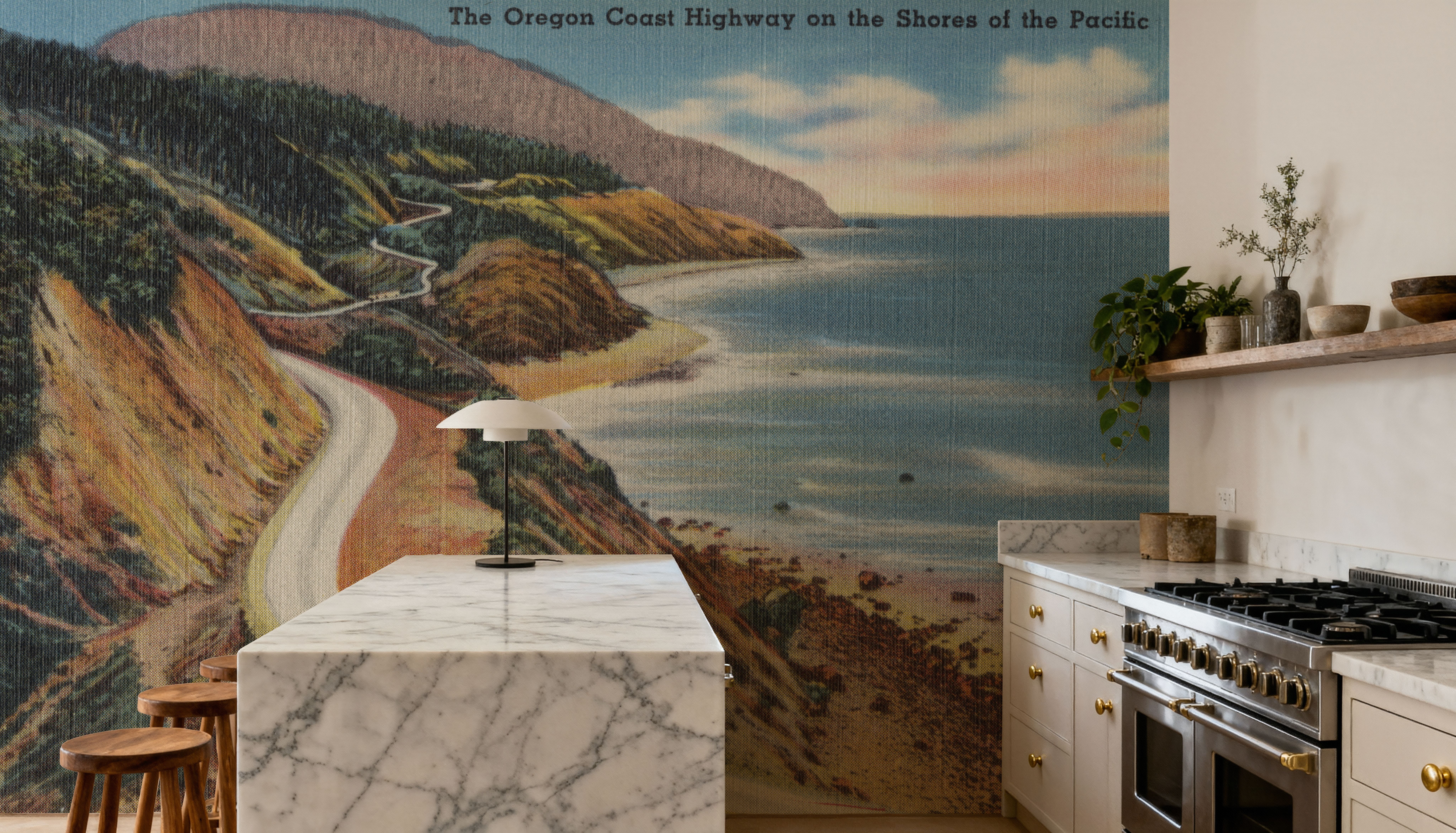 Greetings from Oregon Coast - Screenprint Postcard