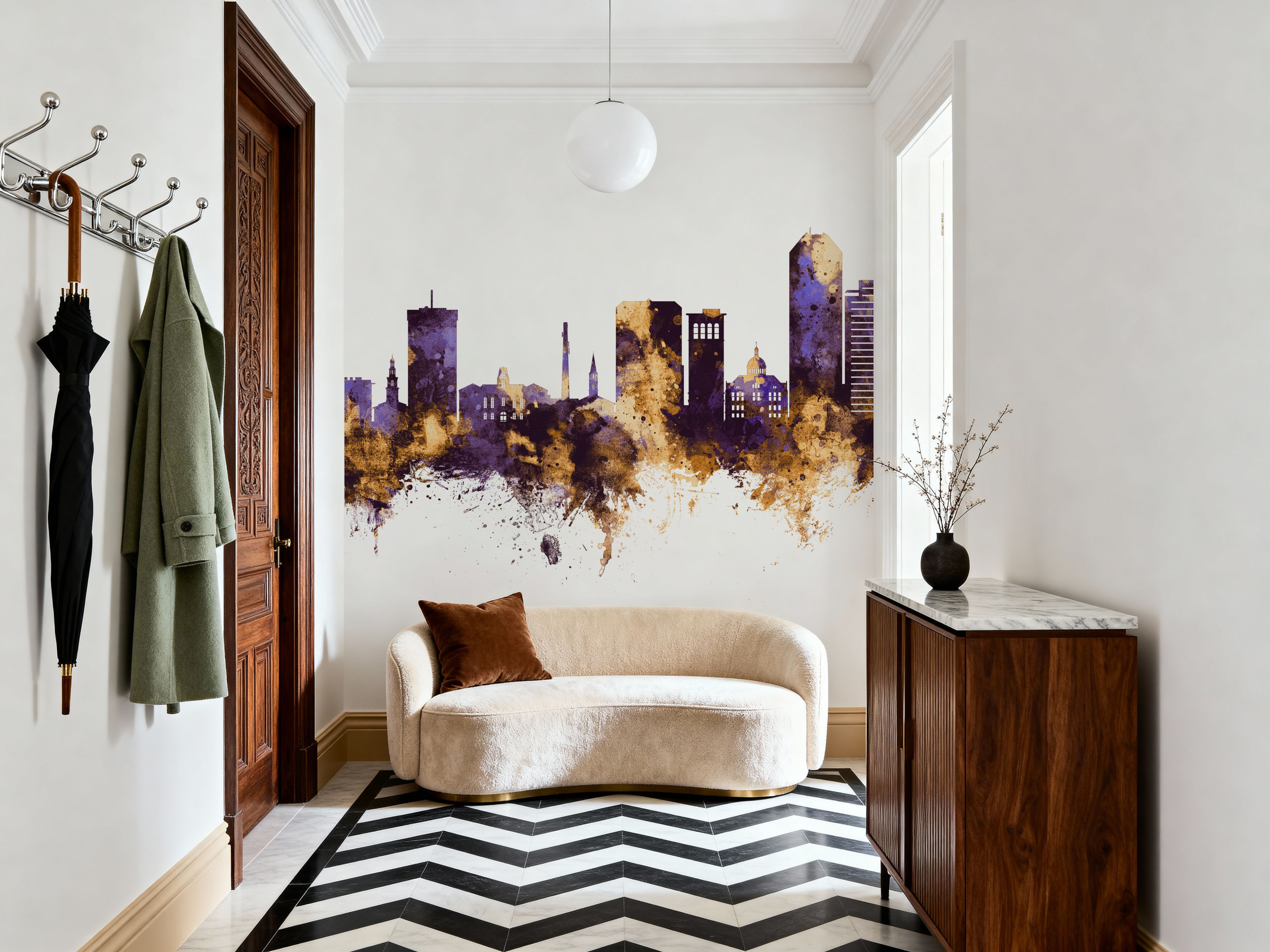 Lexington Kentucky Skyline Purple & Gold