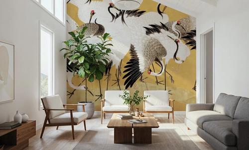 Japanese Flock of Cranes