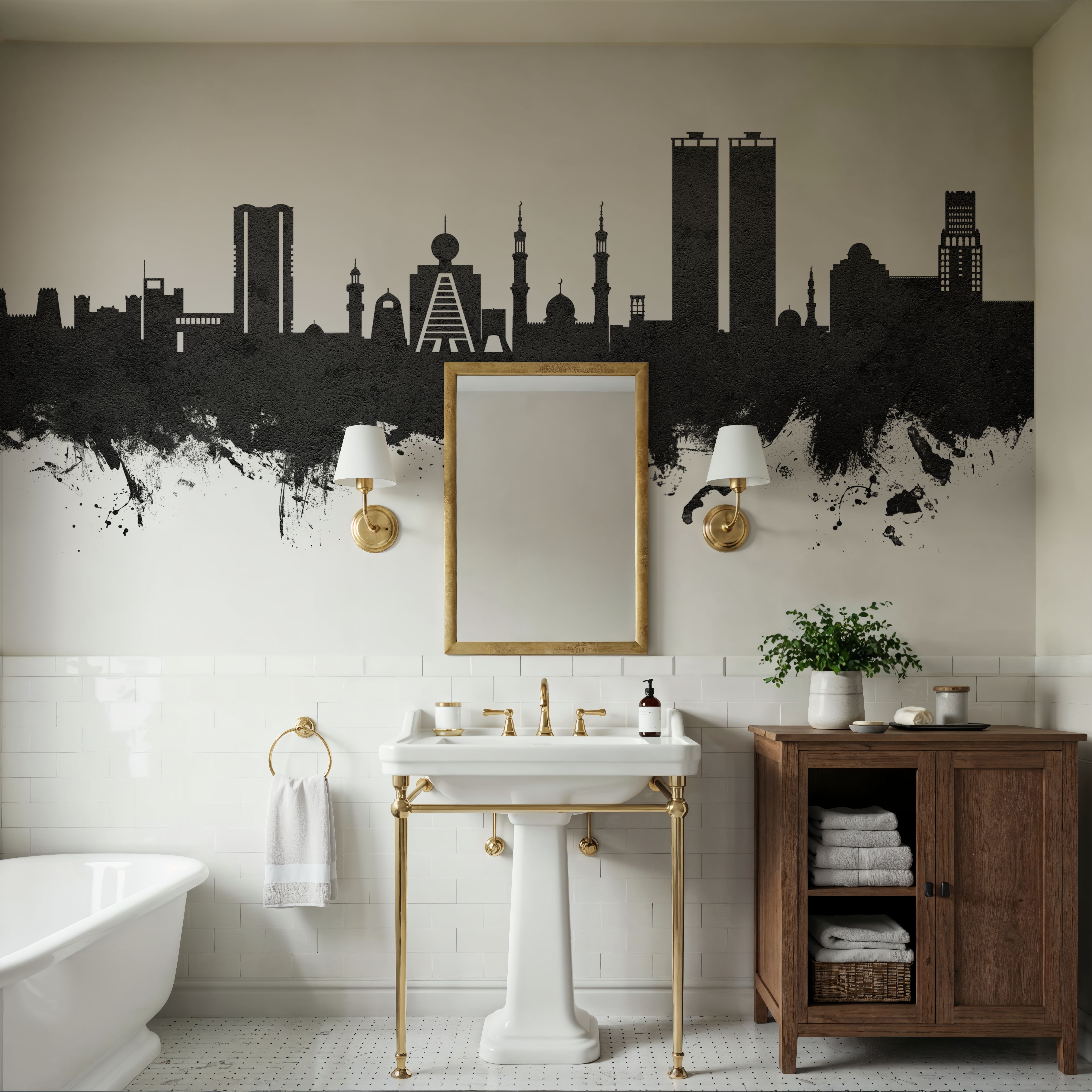 Ras Al Khaimah Skyline Black & White