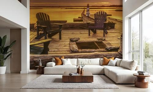 Wooden Pier at Sunset