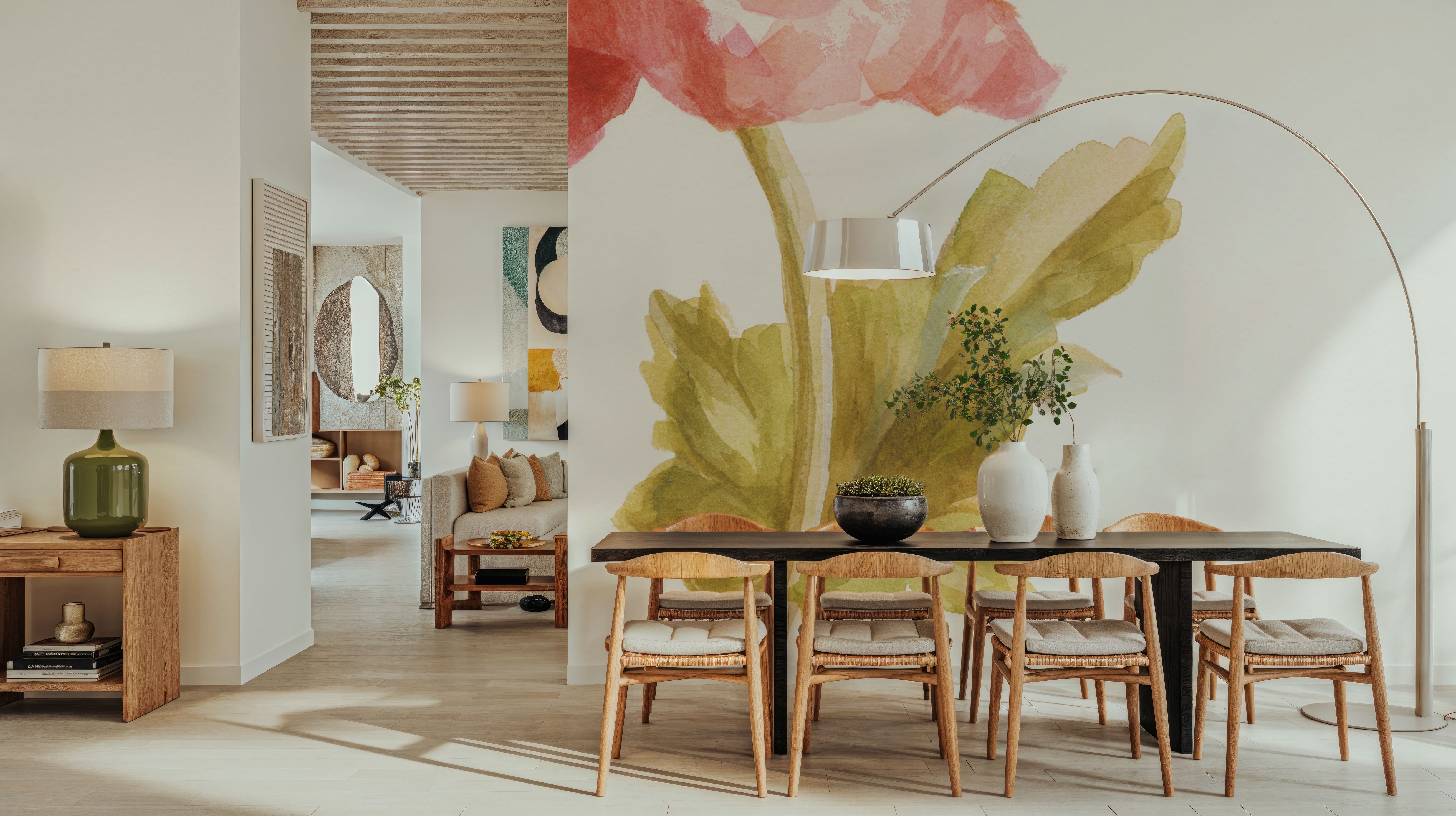 Garden Poppy on White