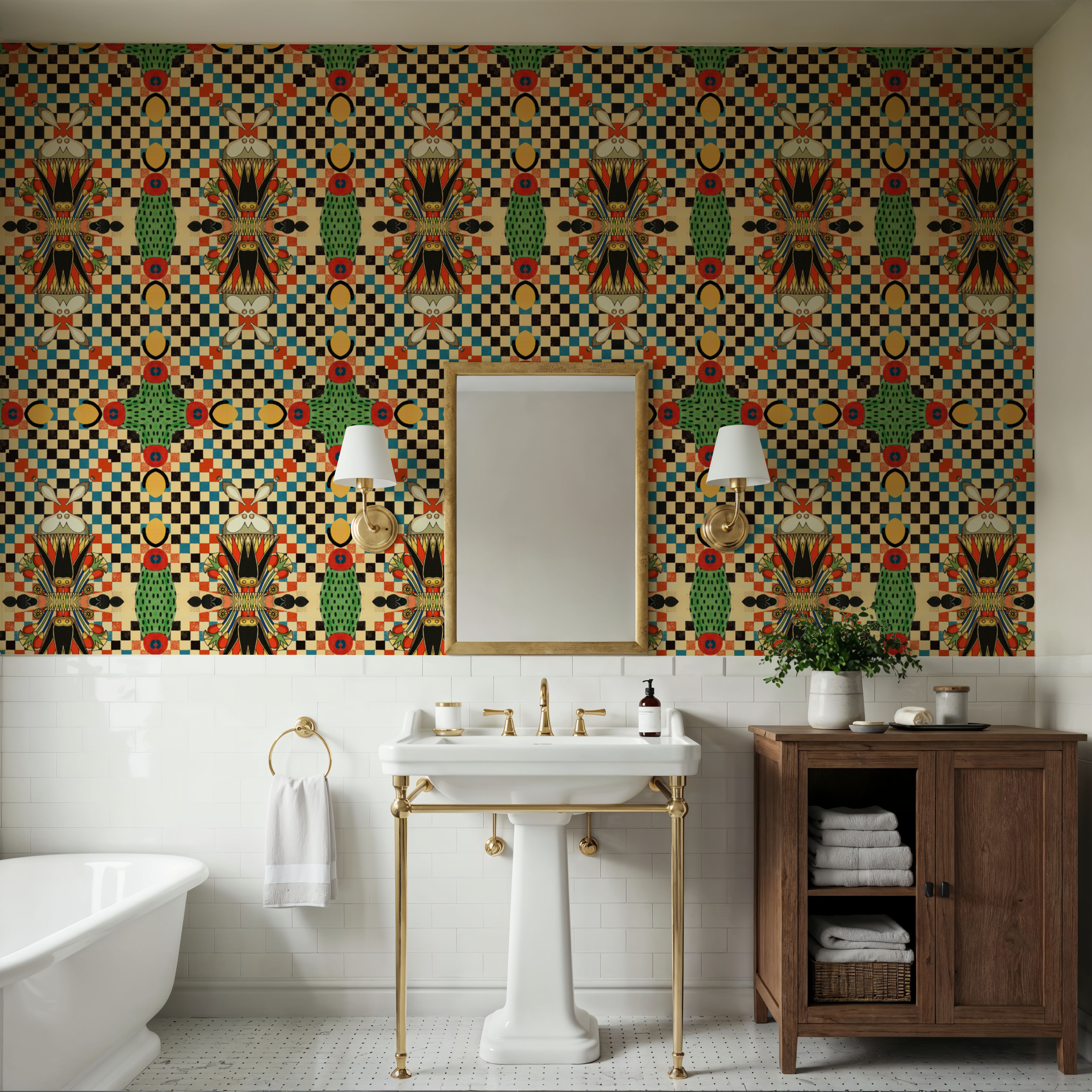 Ornamental Checkers no.I, Tapet