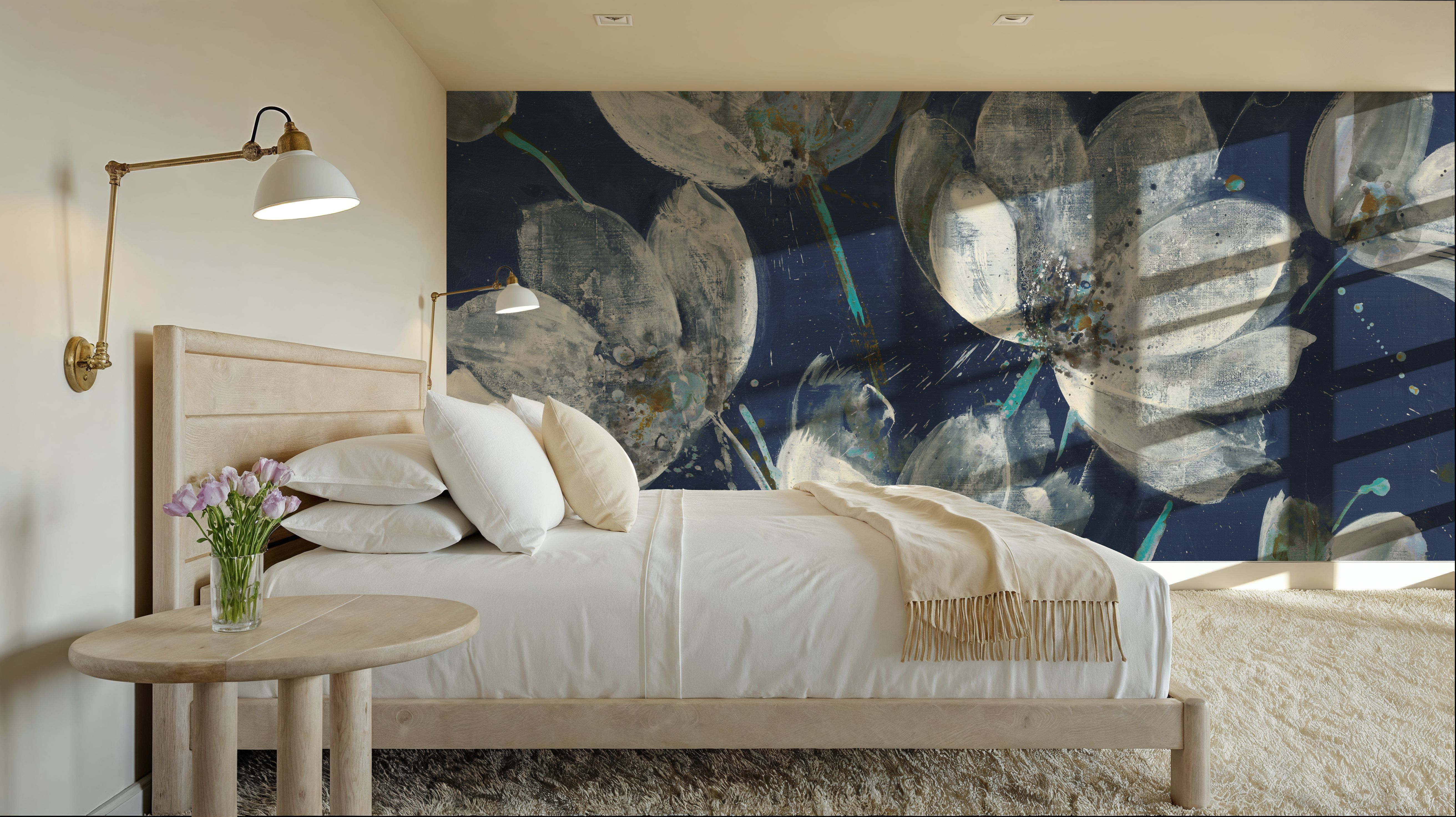 Midnight Garden with Light Blue