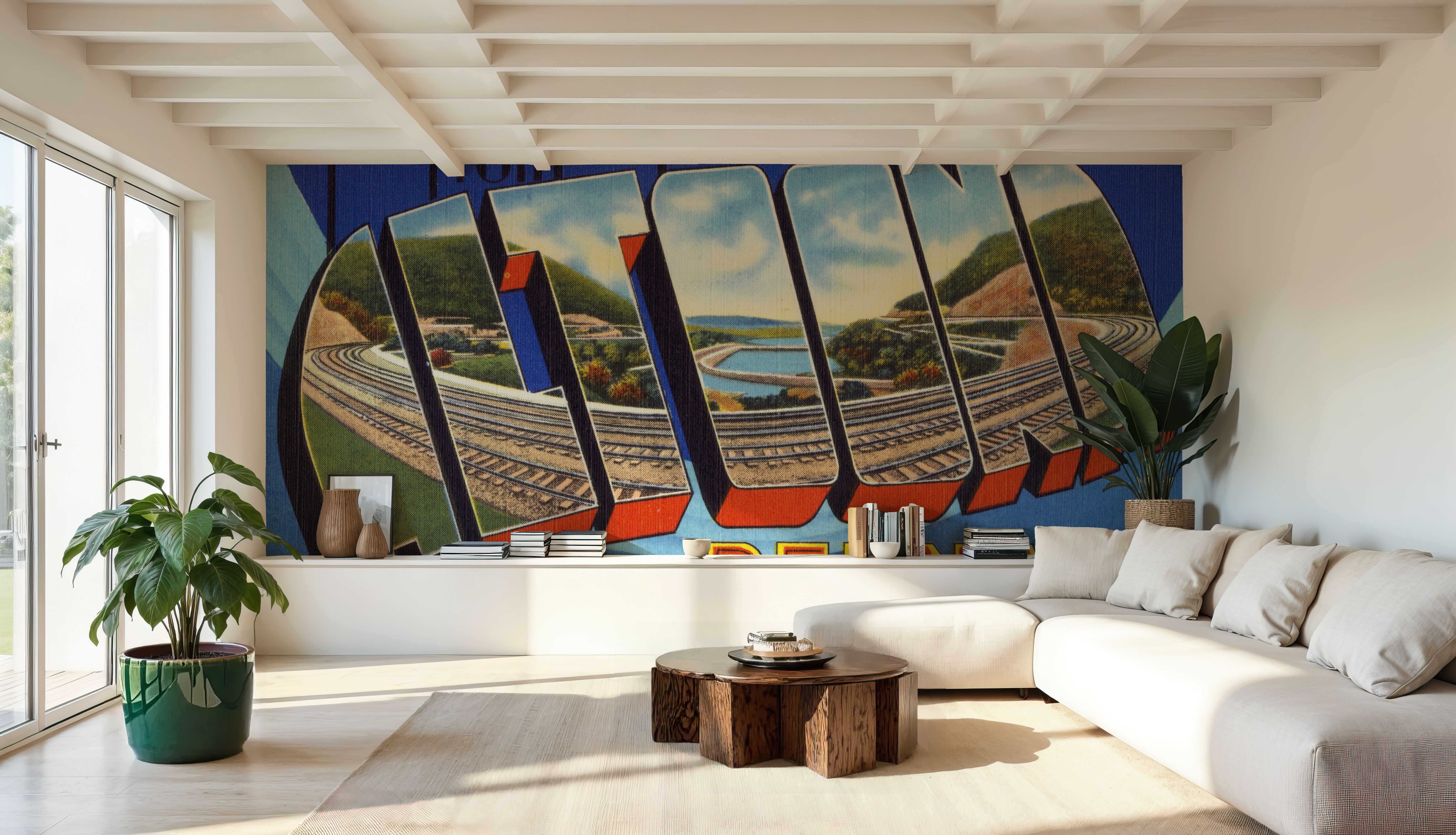 Greetings from Altoona - Screenprint Postcard, Wallpaper