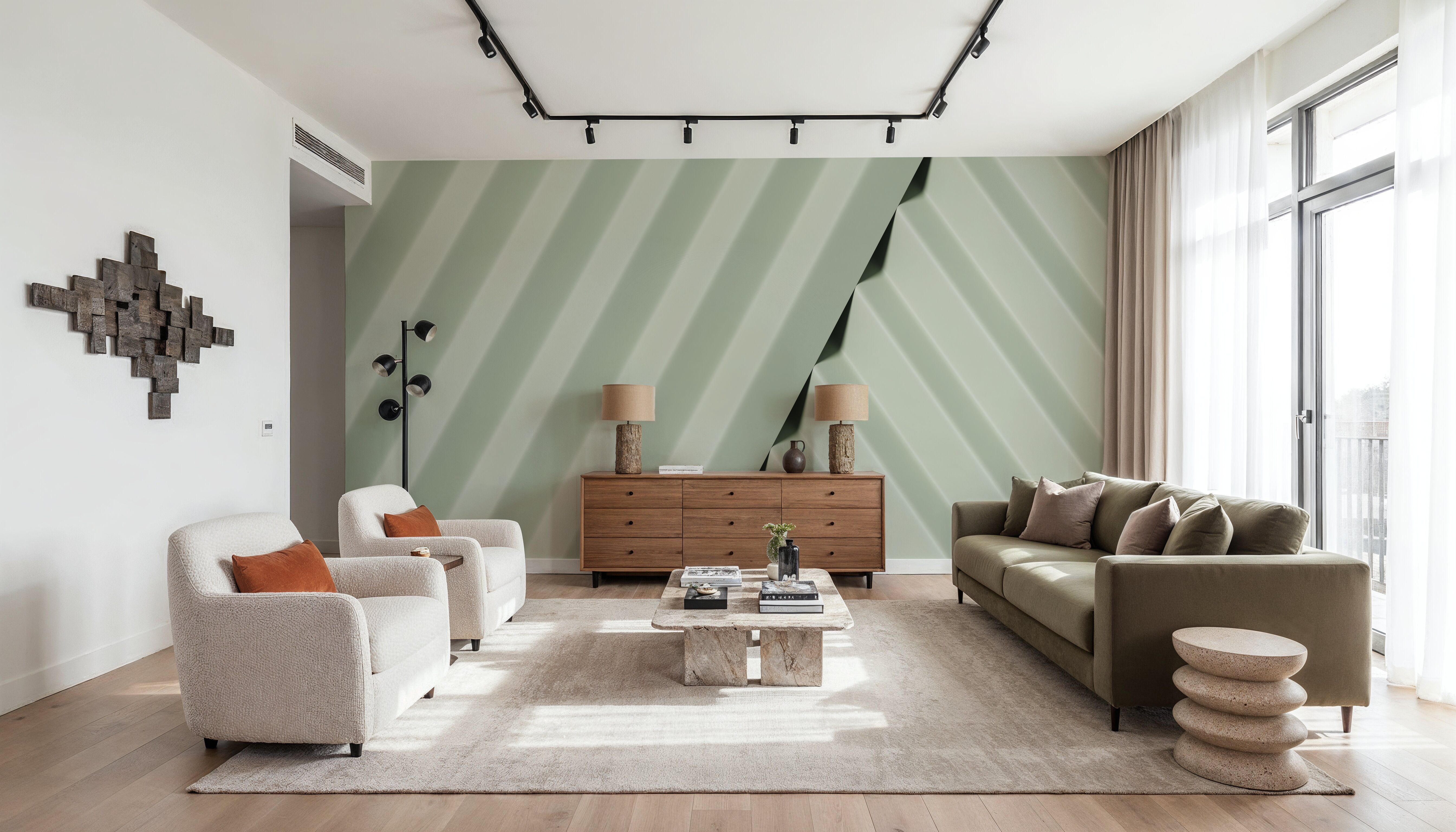 Pleated Mint, Wallpaper