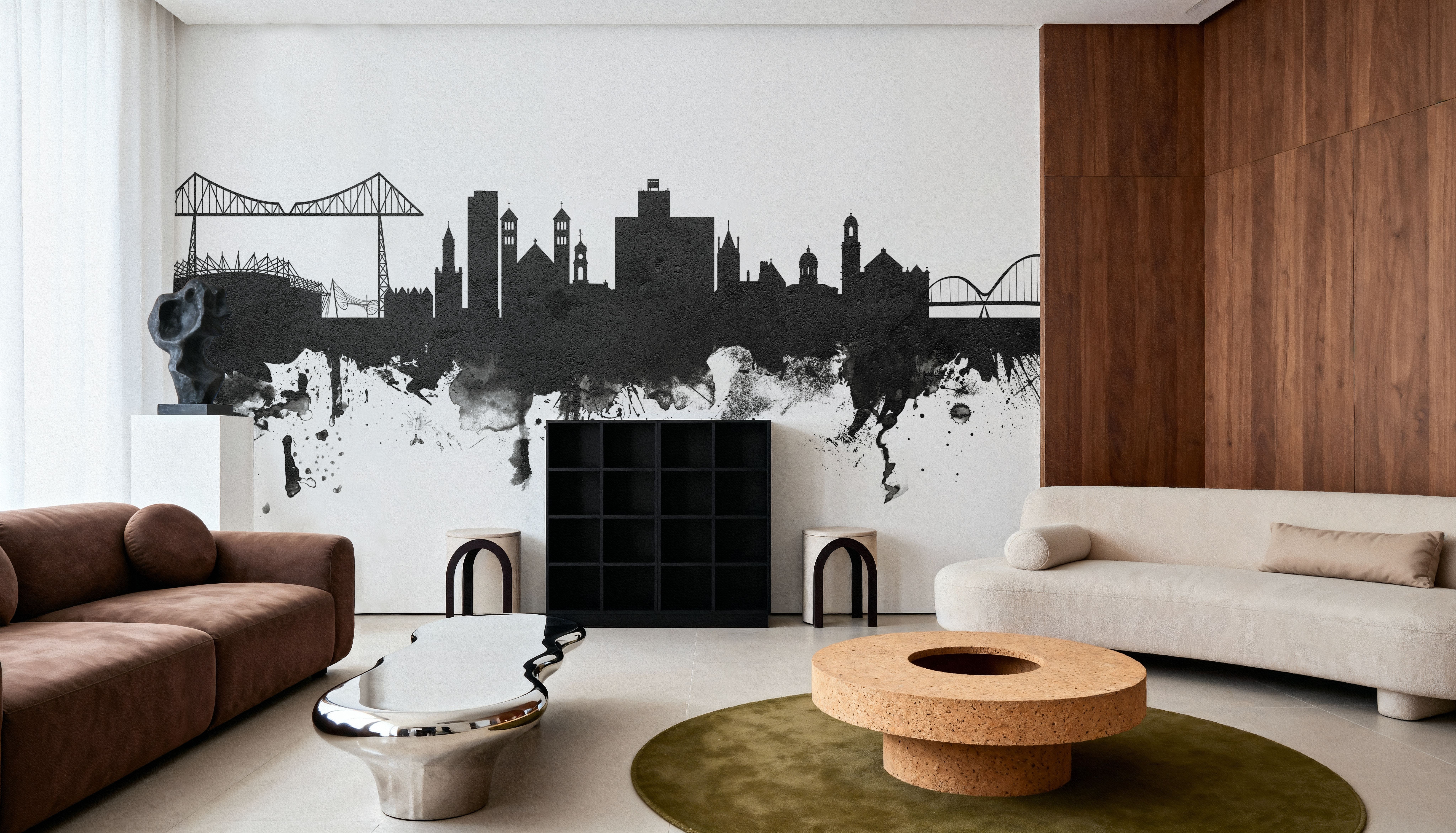 Middlesbrough England Skyline Black & White