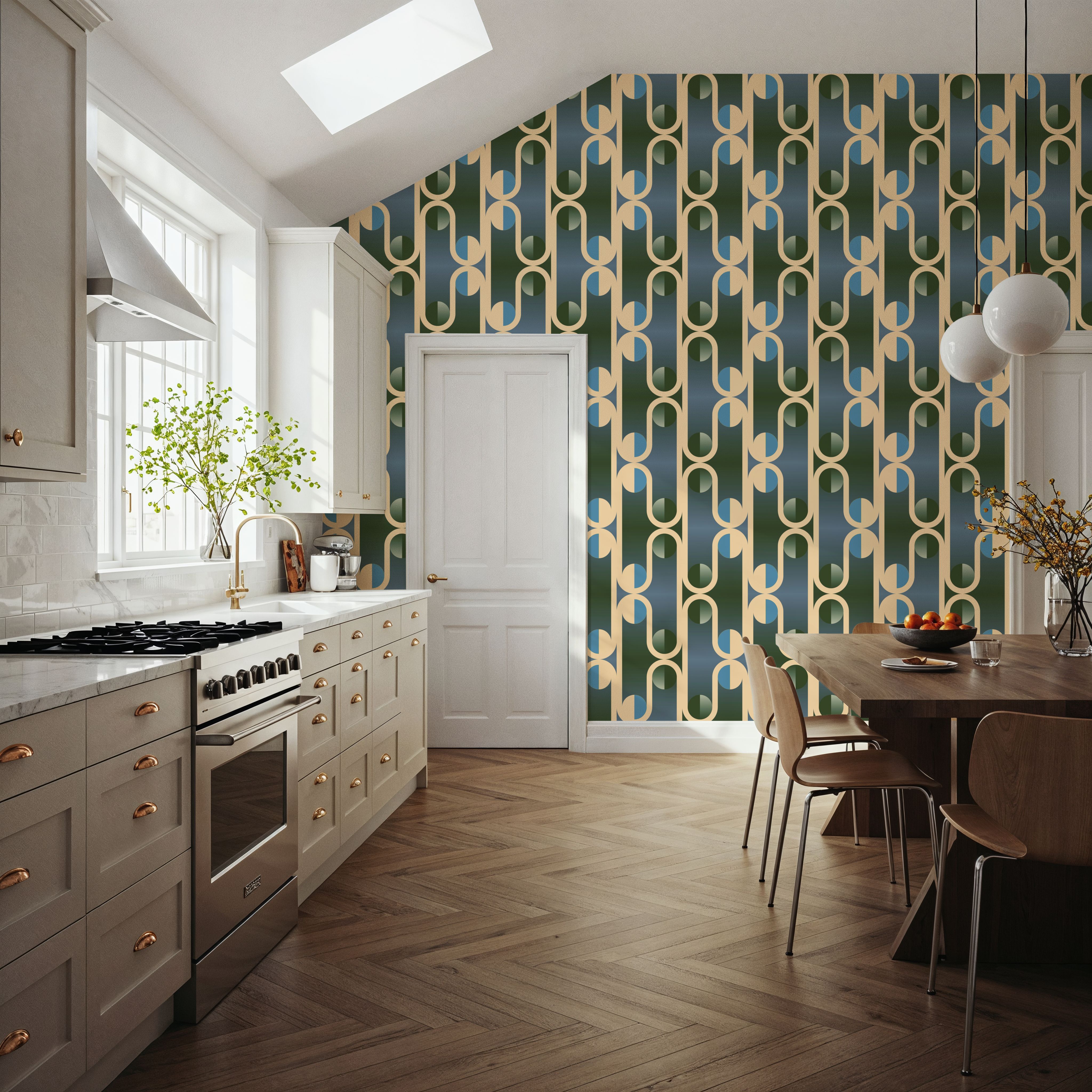 Art Deco Trellis, Green