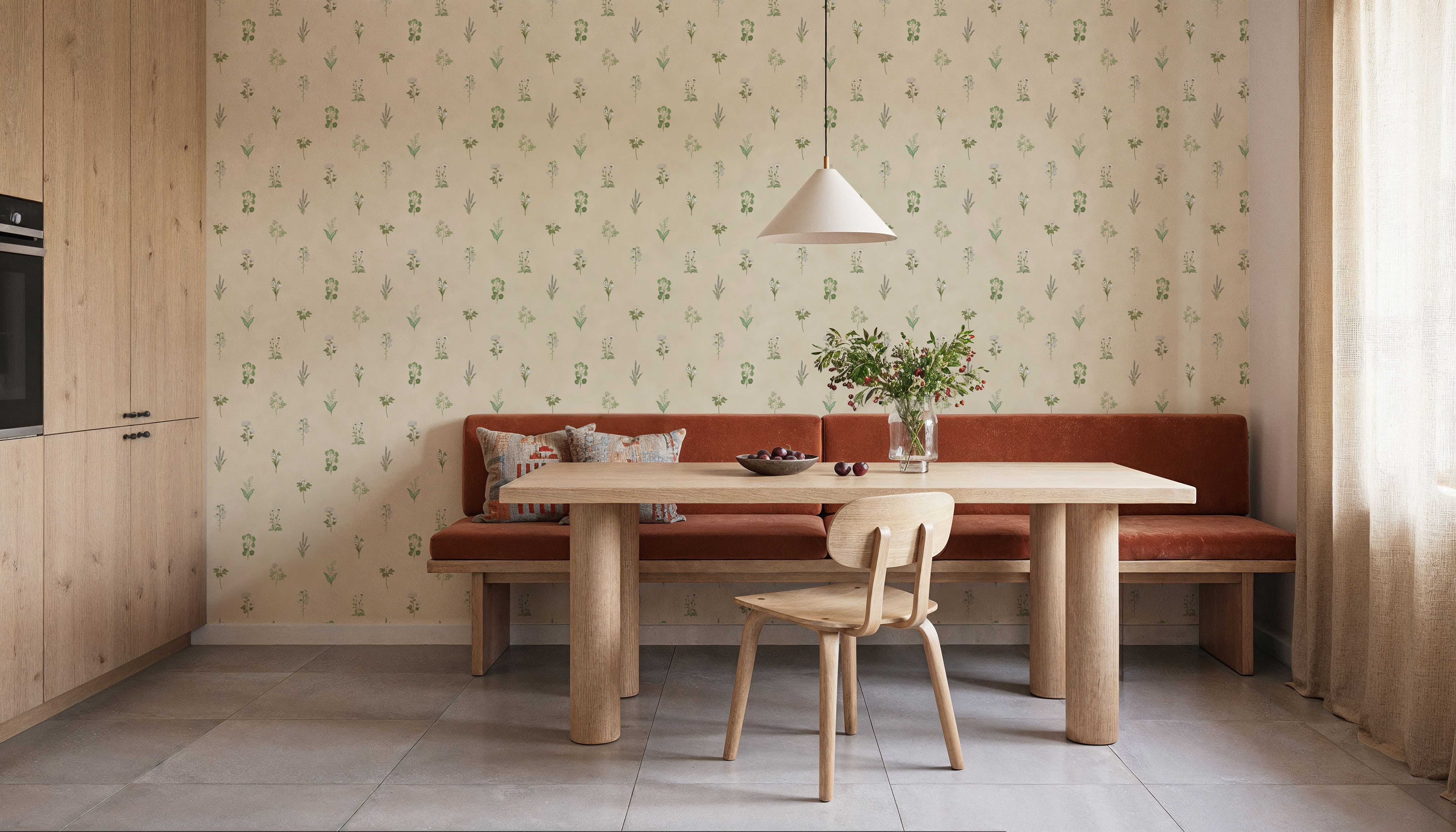 Nordic Flora Ivory, Light Beige