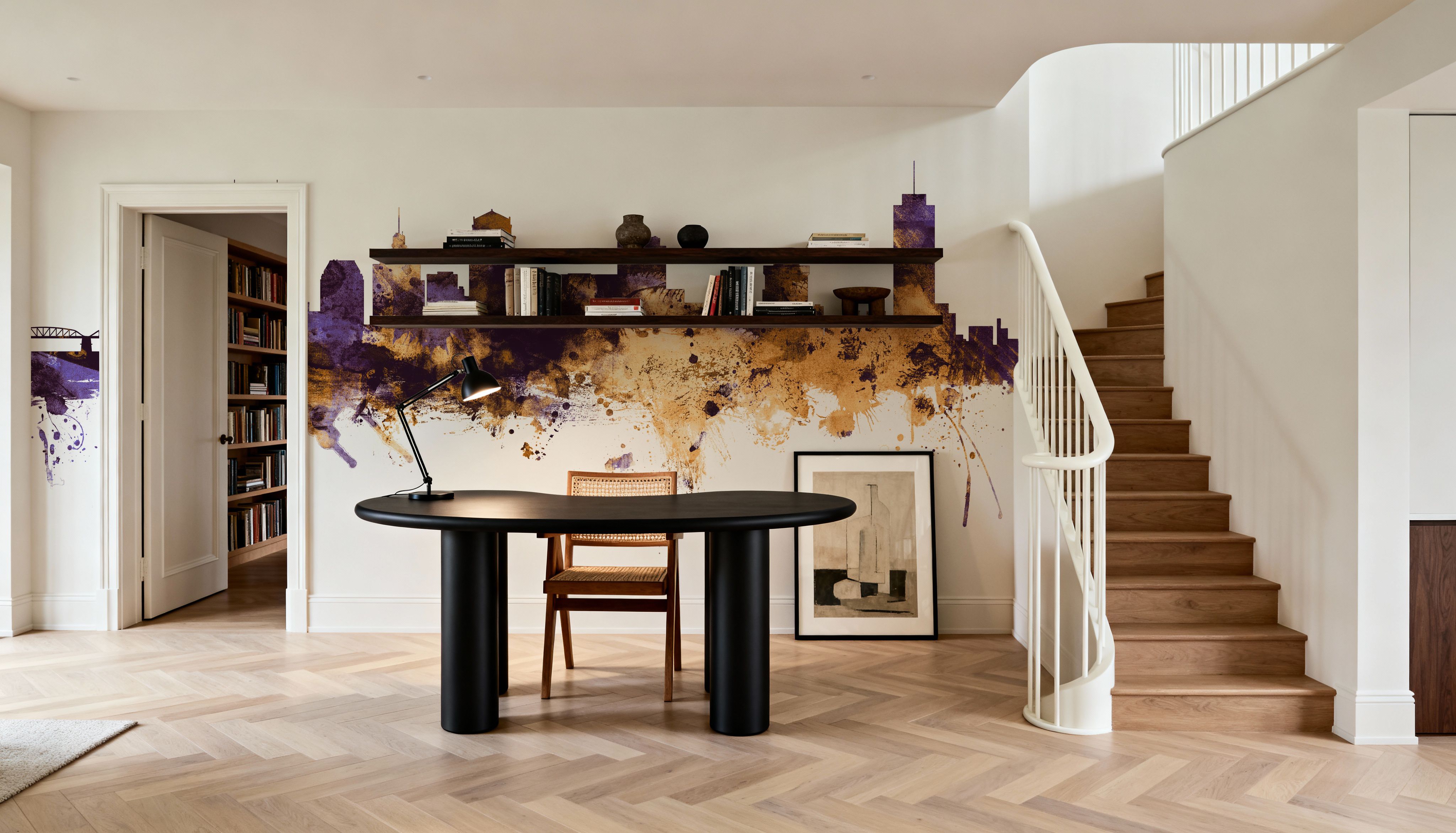 Nashville Tennessee Skyline Purple & Gold