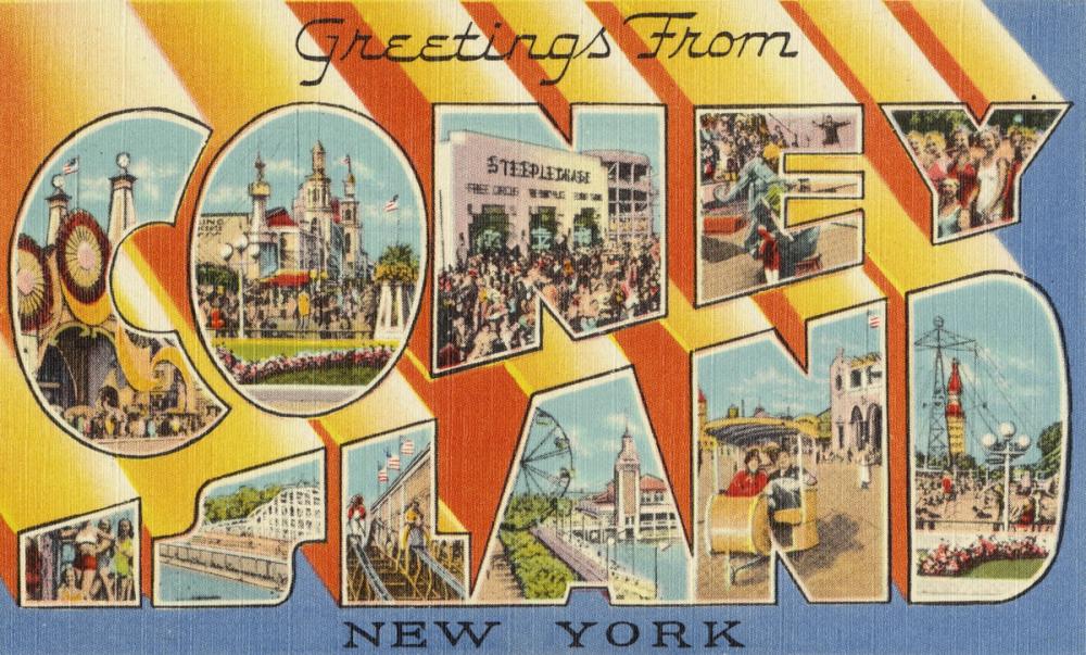 Greetings from Coney Island - Screenprint Postcard