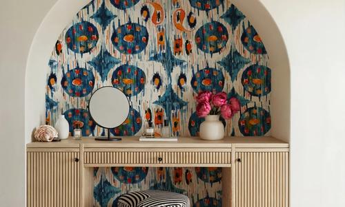 Blue Circle Ikat