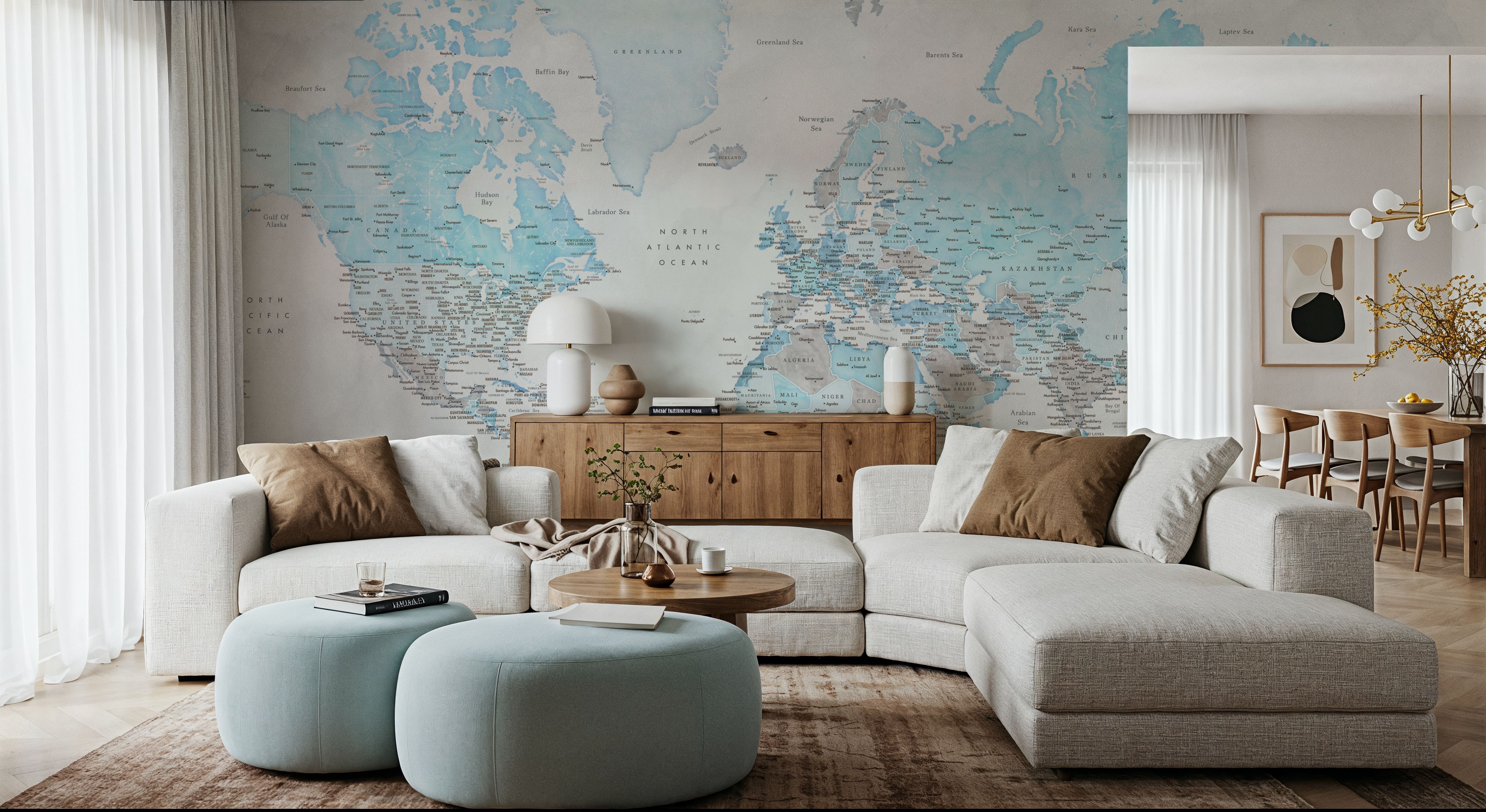 World Map Cities - Jabulani