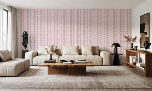 Wavy Stripes, Pink